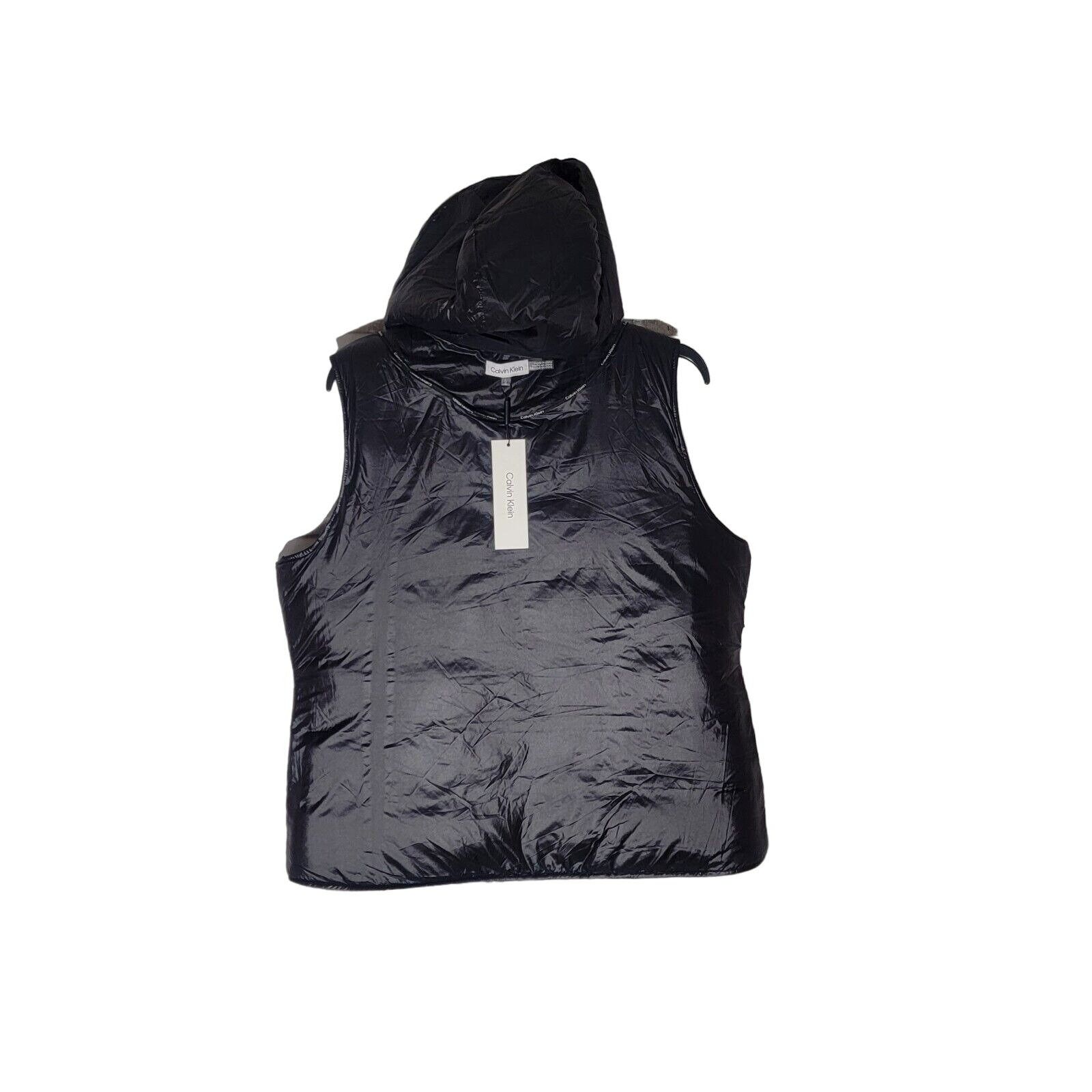 Calvin Klein ⭐Calvin Klein Size L Men’s Metallic Black Quilted Hooded Puf Size US L / EU 52-54 / 3 - 2 Thumbnail