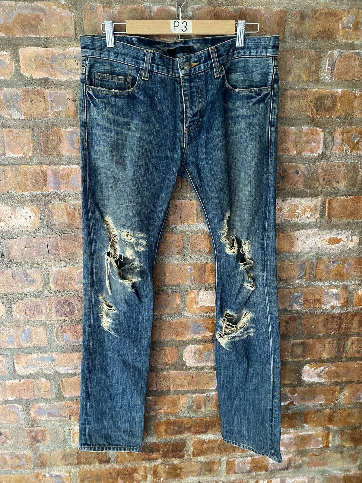 Tornado Mart 2000s RICO Japan Distressed Hem RIRI Zipper Size US 34 / EU 50 - 2 Thumbnail