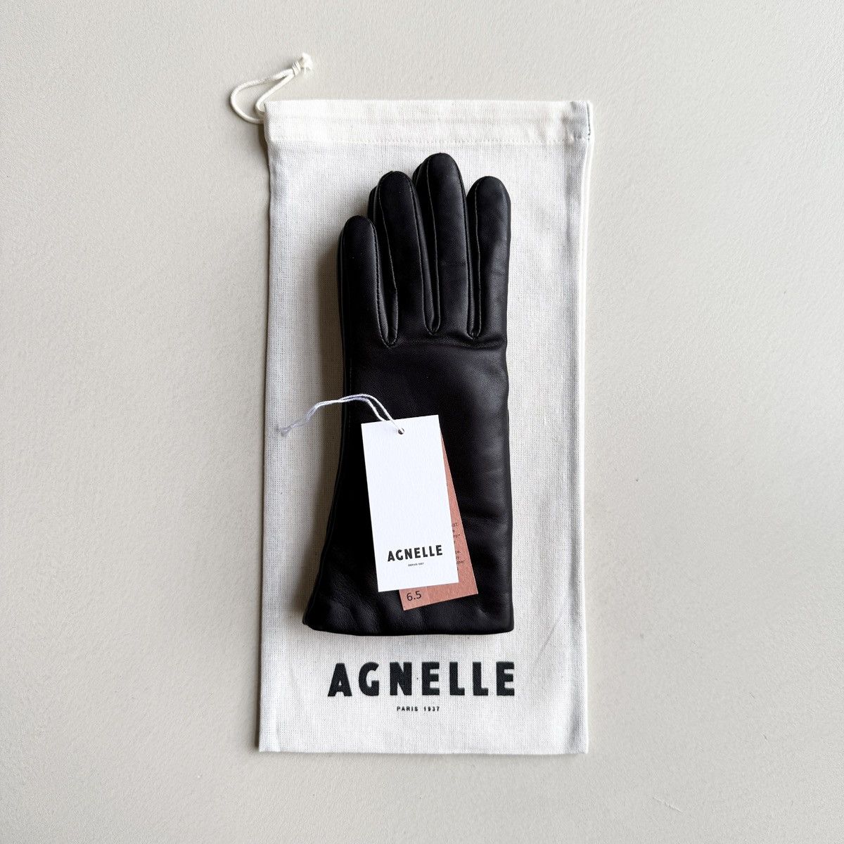 Other Agnelle Black Leather Gloves Size ONE SIZE - 3 Thumbnail