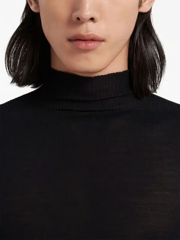Marni oc11z0525 High-Neck Wool Jumper in Black Size US L / EU 52-54 / 3 - 4 Thumbnail