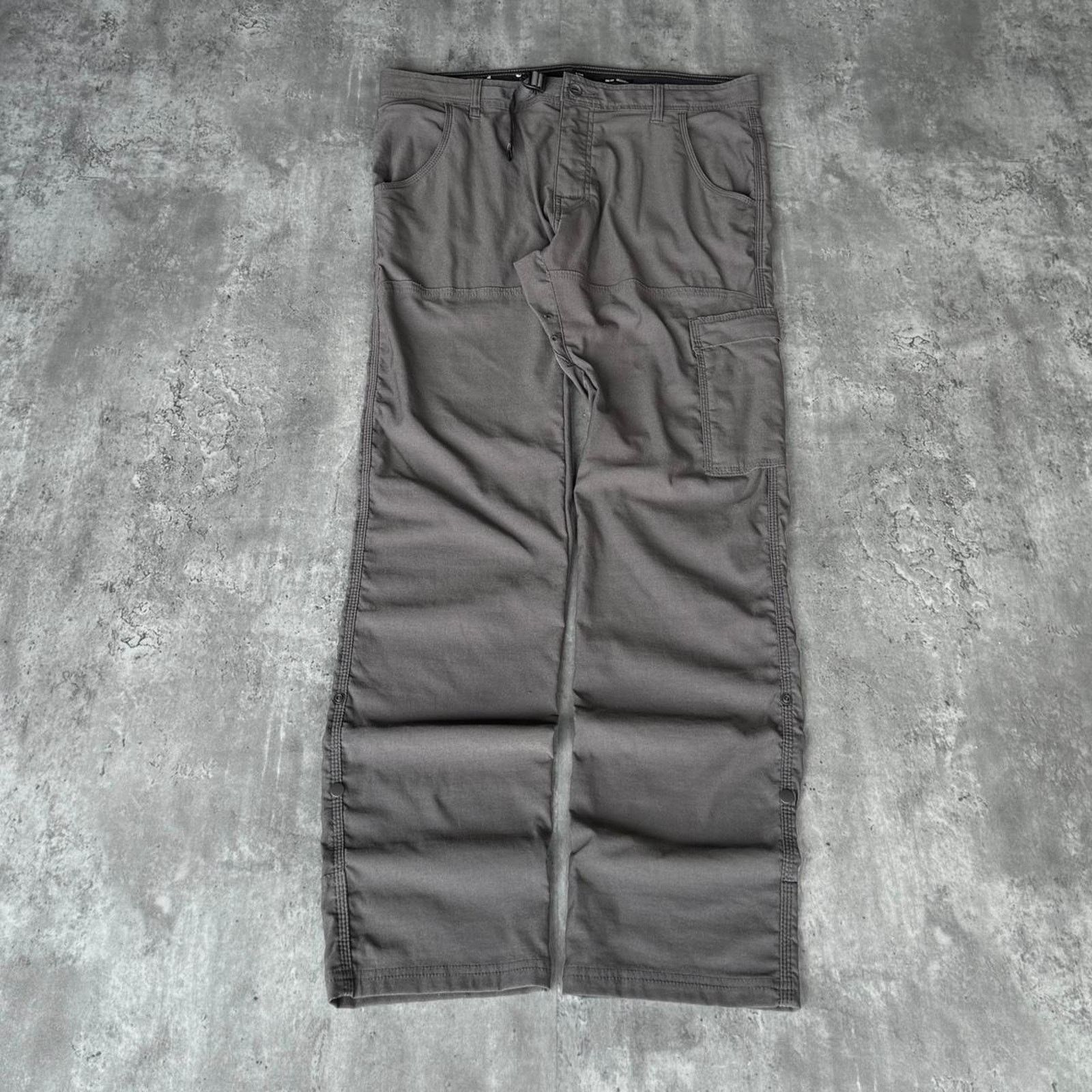 Japanese Brand × Prana × Vintage Prana Wolf Grey Slim Fit Lightweight Cargo Utility Pants Size US 36 / EU 52 - 1 Thumbnail