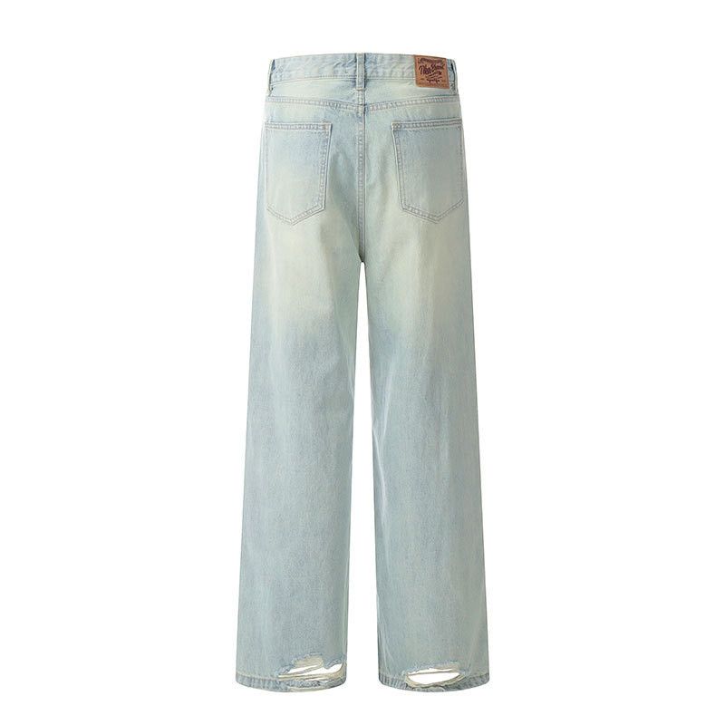 Japanese Brand American retro loose straight washed wide-leg jeans Size US 32 / EU 48 - 2 Thumbnail