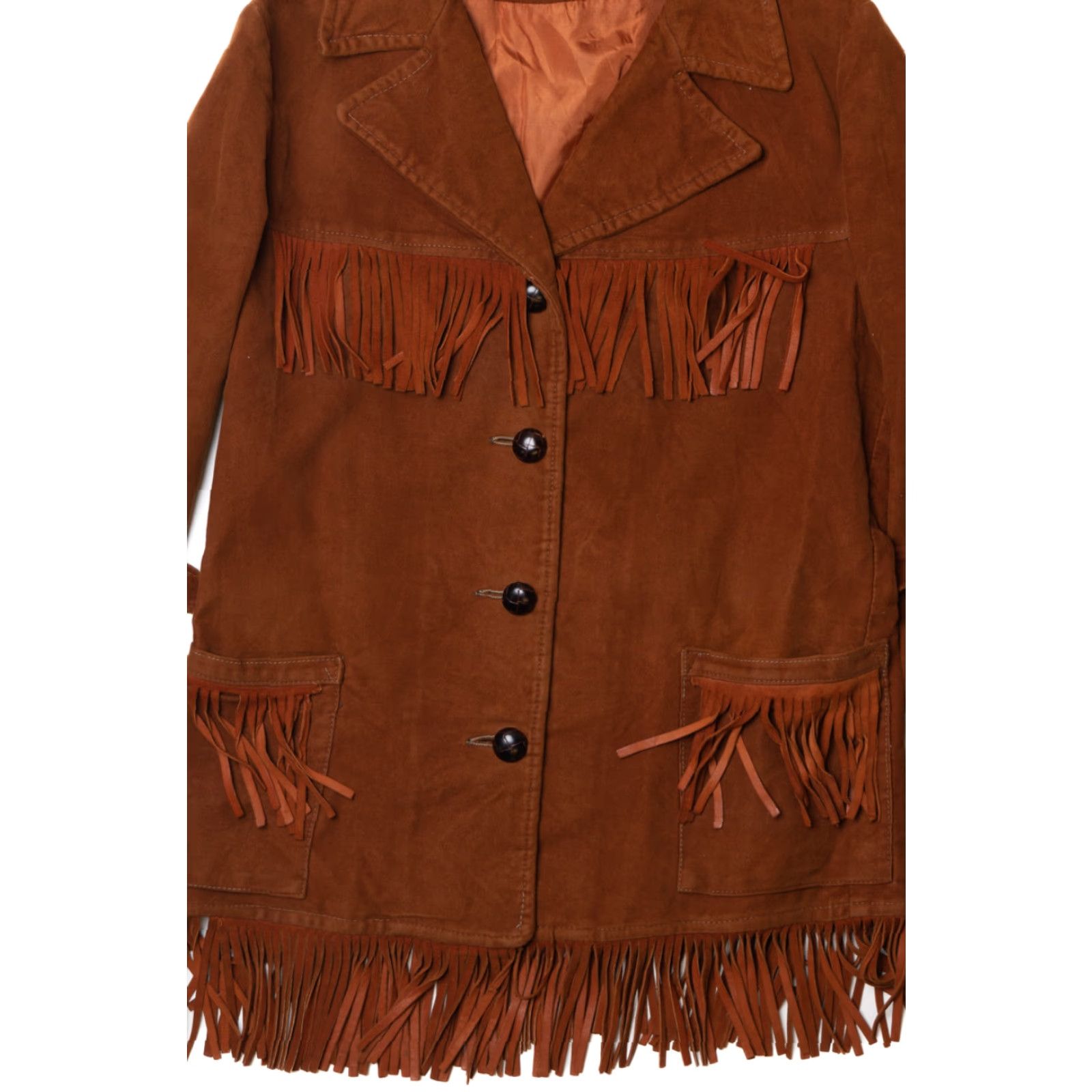 Etro VINTAGE Brown Faux Suede Fringe Jacket Medium Lightweight Western Style Jacket Size US M / EU 48-50 / 2 - 3 Thumbnail