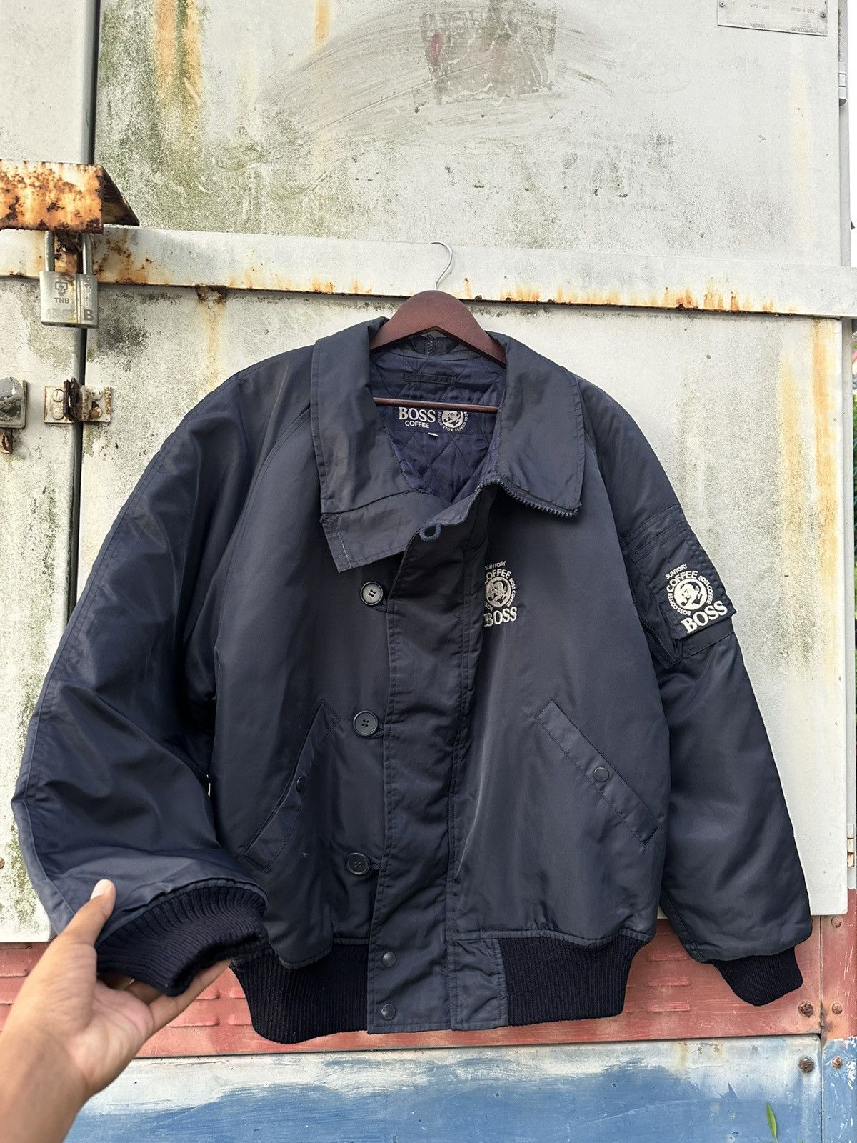 Vintage 👹Vintage Suntory Boss Coffee Bomber Jacket Size US L / EU 52-54 / 3 - 7 Thumbnail