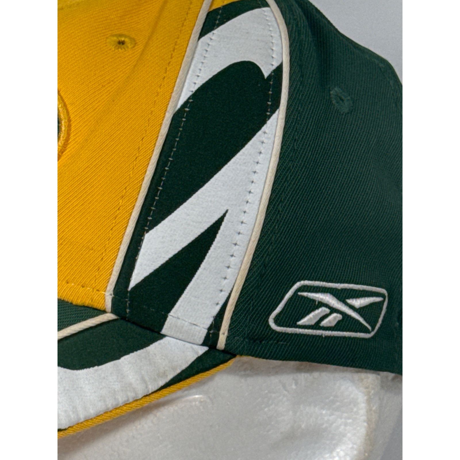 Reebok Green Bay Packers Reebok Stretchy Fitted Hat - Yellow/Green Size ONE SIZE - 4 Thumbnail