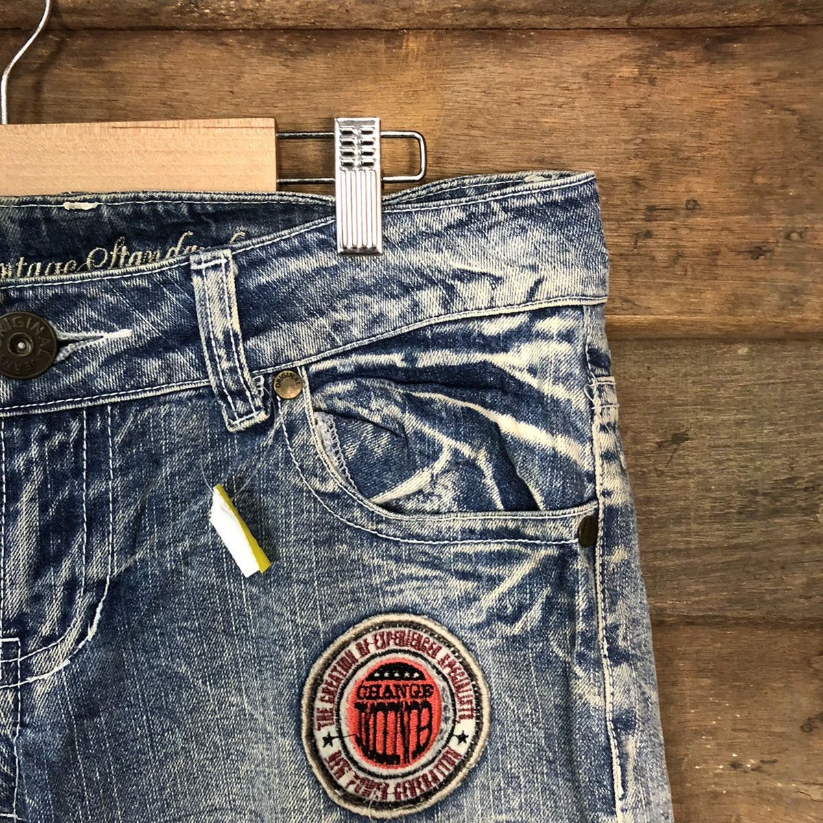 Japanese Brand Vintage Standard distressed ripped Blue Denim Pants #7381 Size 28" / US 6 / IT 42 - 5 Thumbnail
