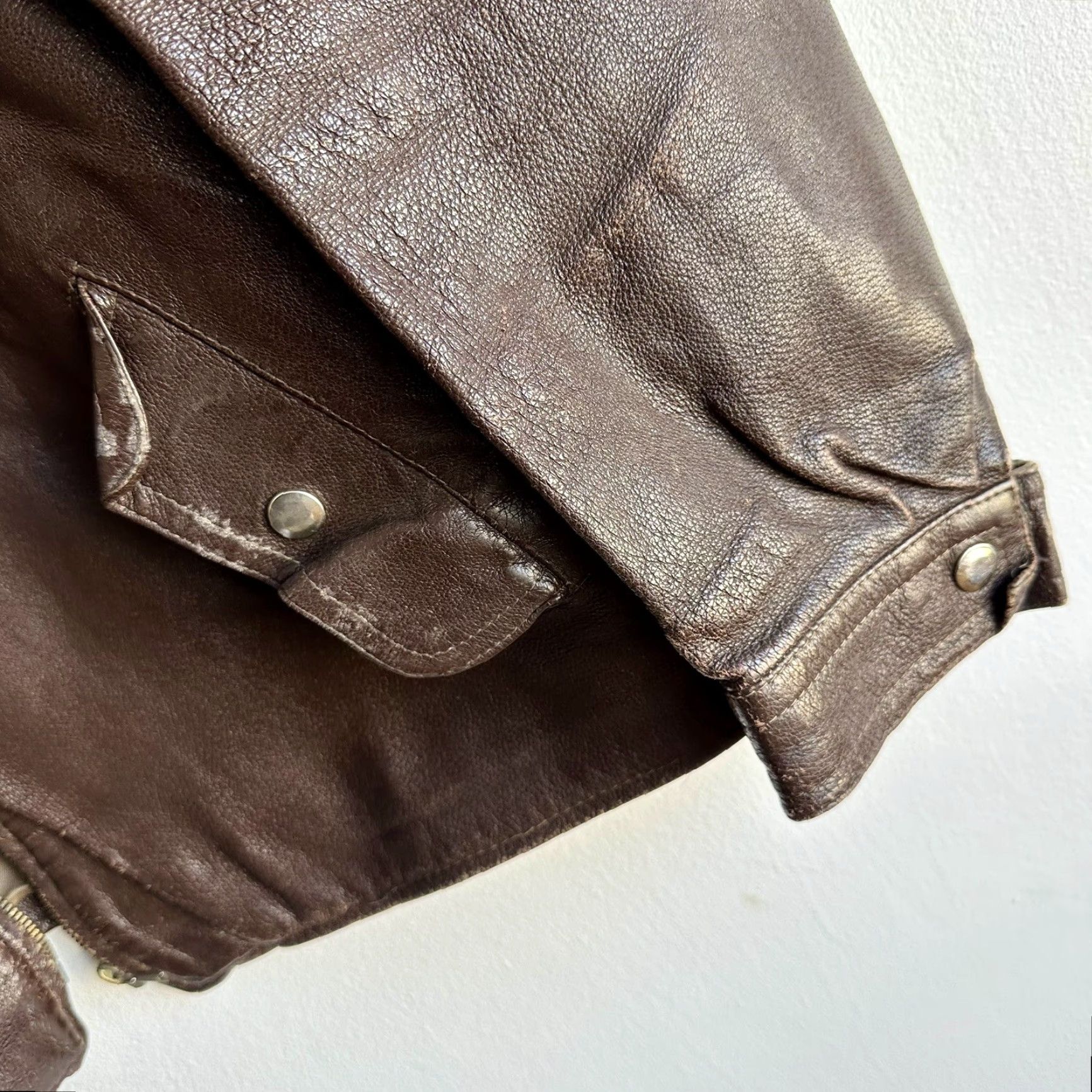 Vintage VINTAGE Leather Jacket 1950s Czech Gala High Quality 3XL Size US XXL / EU 58 / 5 - 4 Thumbnail