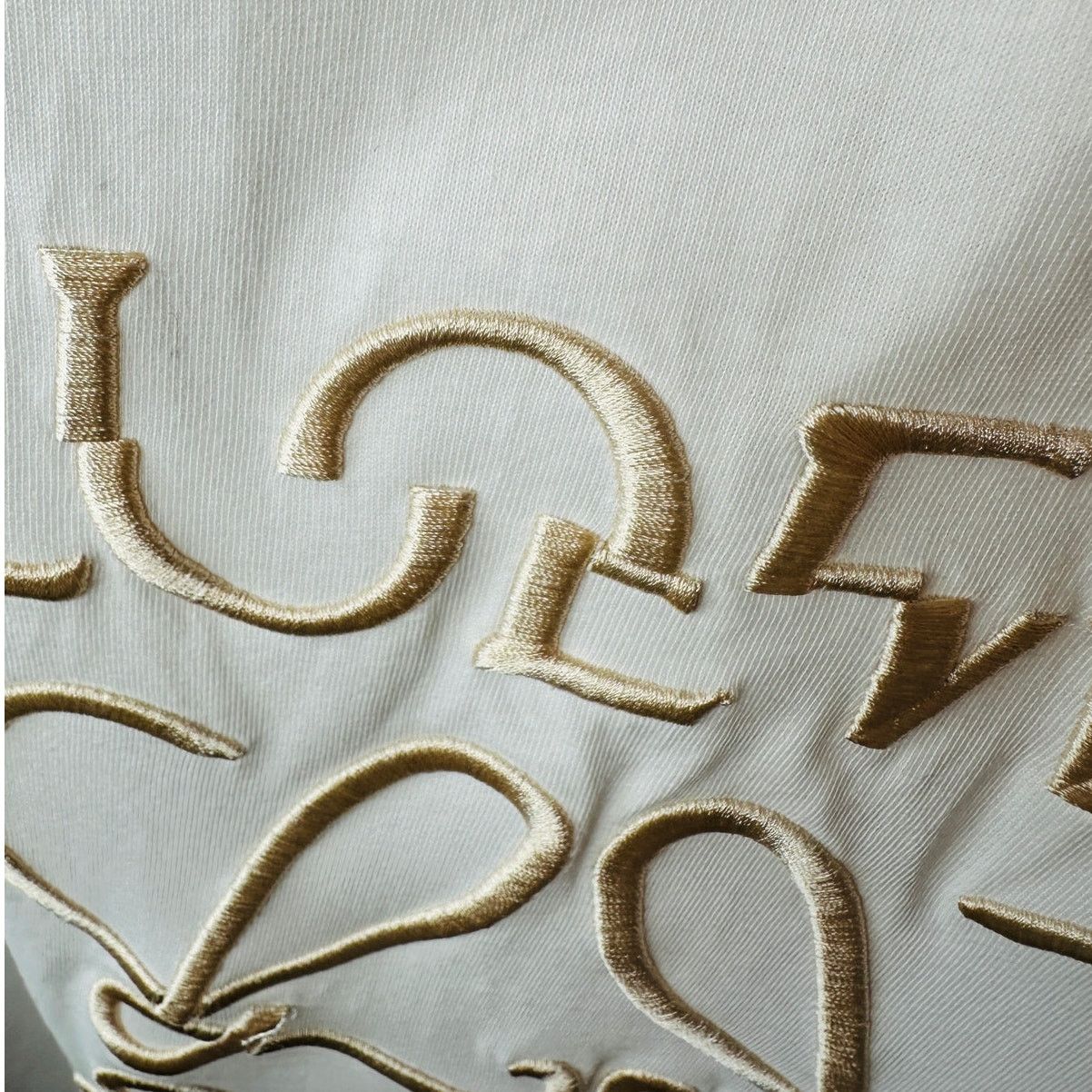 Loewe Loewe White Short Sleeve Cream Embroidered Logo Graphic Tee Size US S / EU 44-46 / 1 - 10 Thumbnail