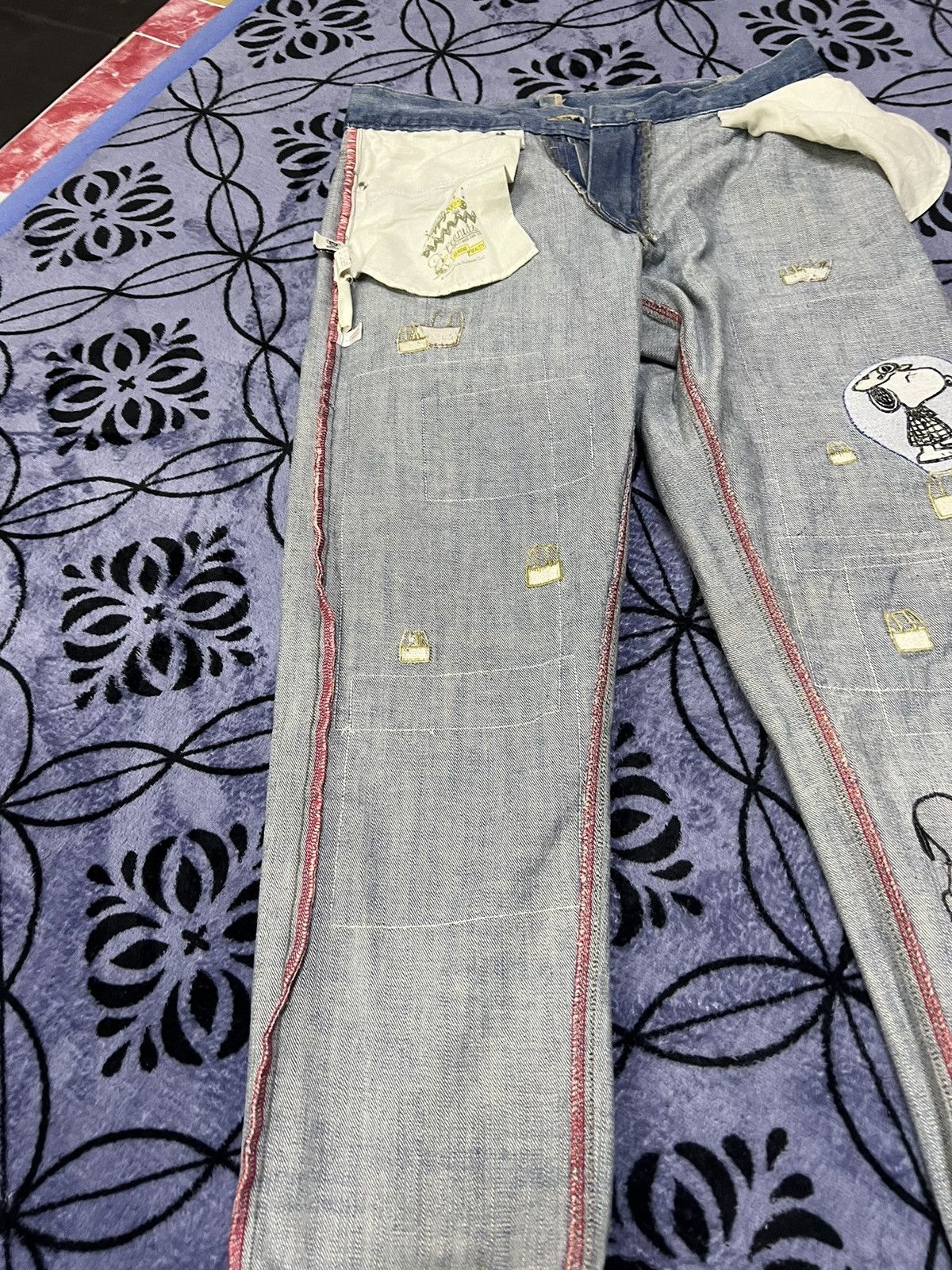 Peanuts × Vintage Peanuts Patchwork Jeans Size 30" / US 8 / IT 44 - 8 Thumbnail