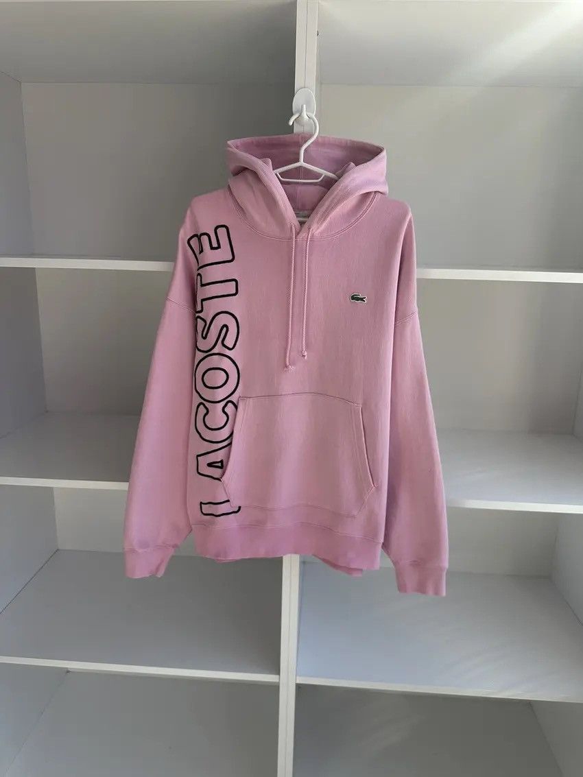 Lacoste × Vintage Vintage Lacoste Live Unisex Distressed Pink Hoodie Size US XL / EU 56 / 4 - 8 Thumbnail