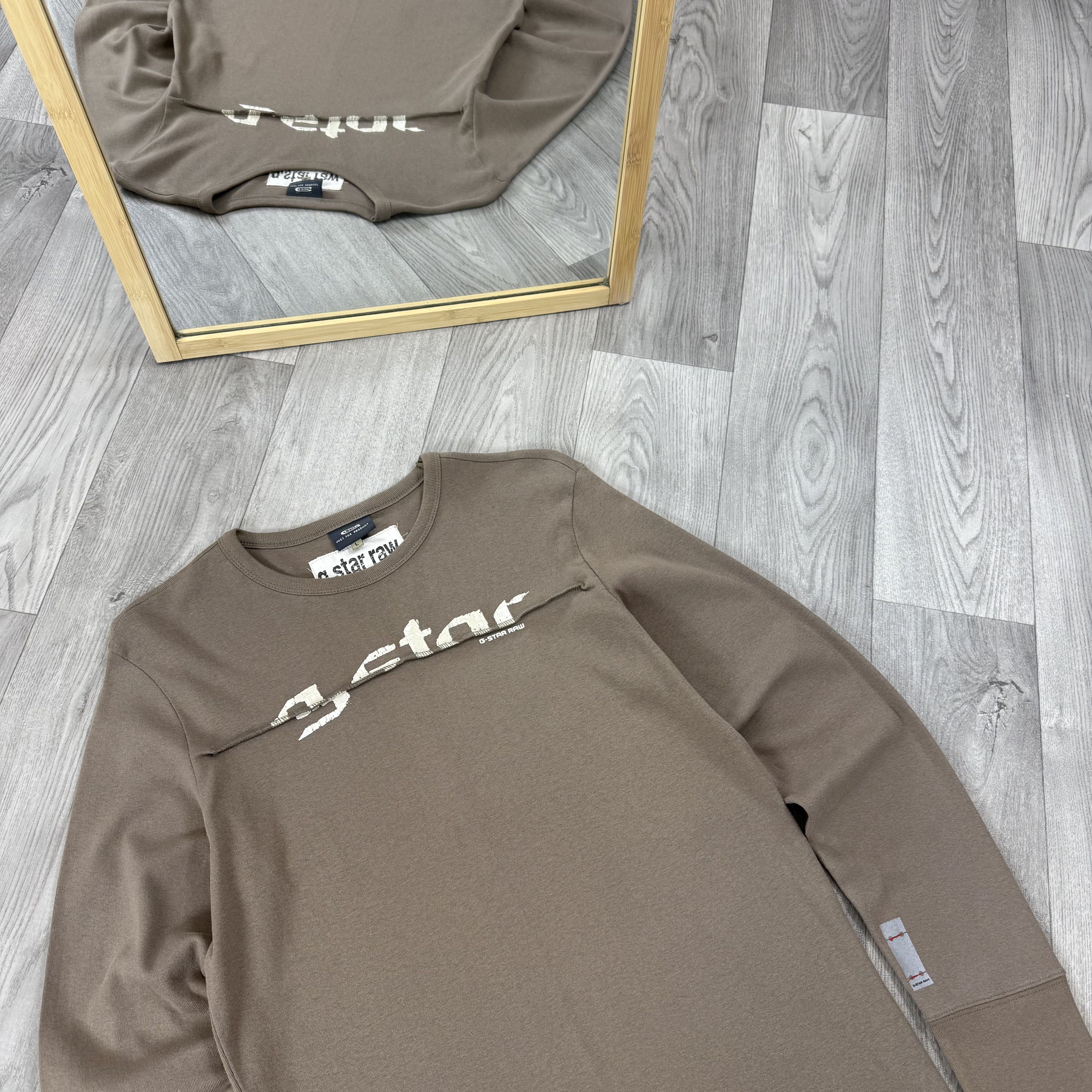 G-Star Vintage G-Star Raw Graphic Brown Long Sleeve Tee Shirt Size US L / EU 52-54 / 3 - 5 Thumbnail
