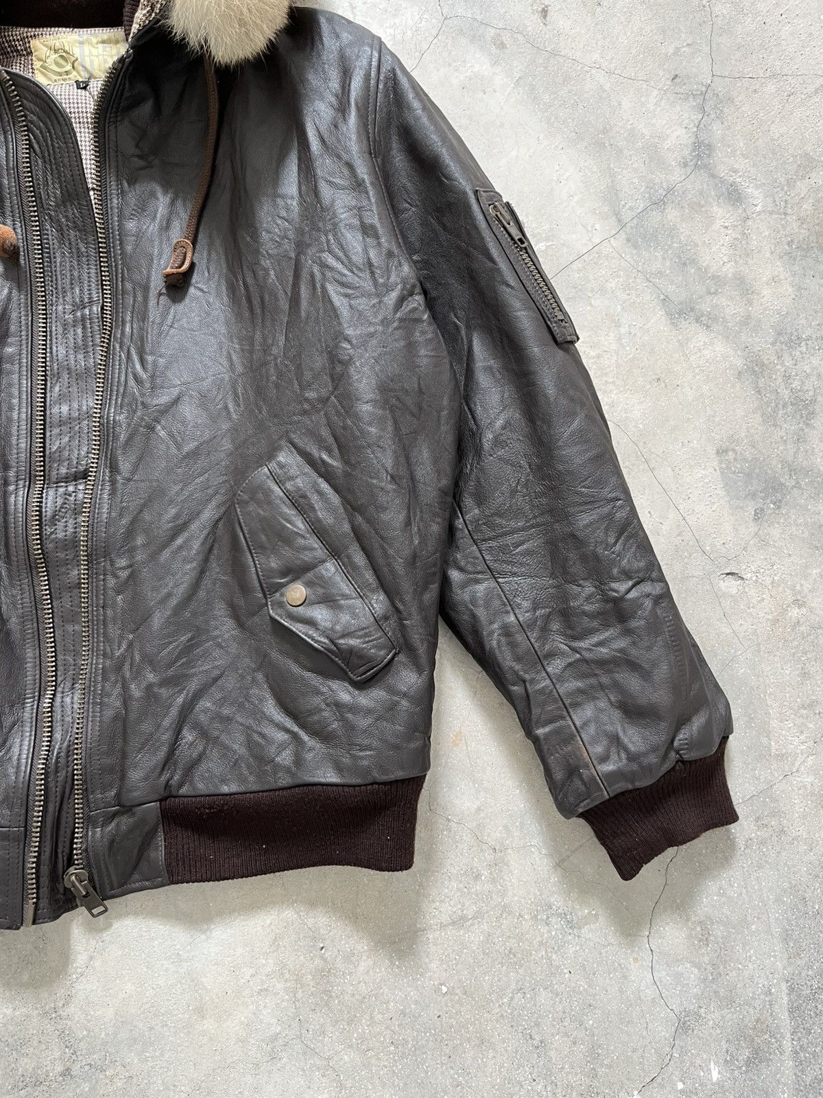 Leather Vtg Incredible Brand Murota Takayoshi Leather Bomber Jacket Size US L / EU 52-54 / 3 - 6 Thumbnail