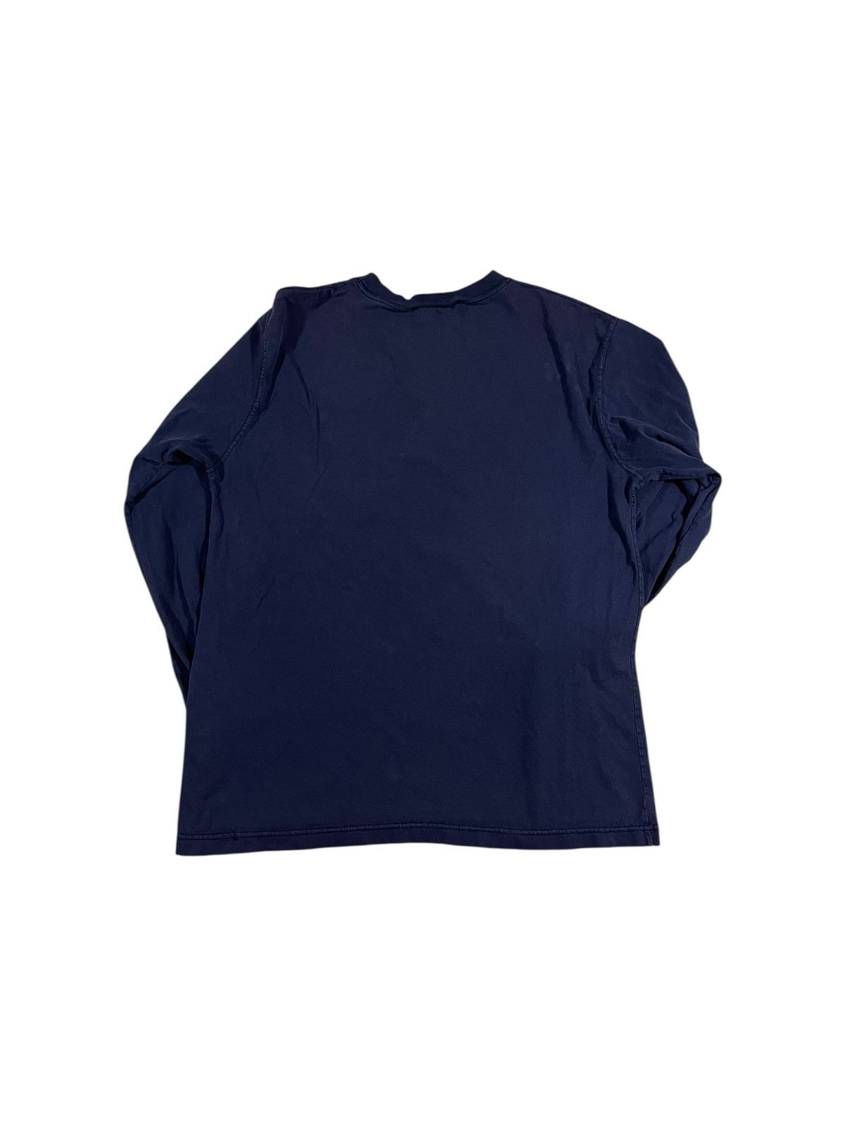 L.L. Bean Vintage 90s LL Bean Faded Navy Blue Long Sleeve Pocket Shirt Size US M / EU 48-50 / 2 - 2 Thumbnail