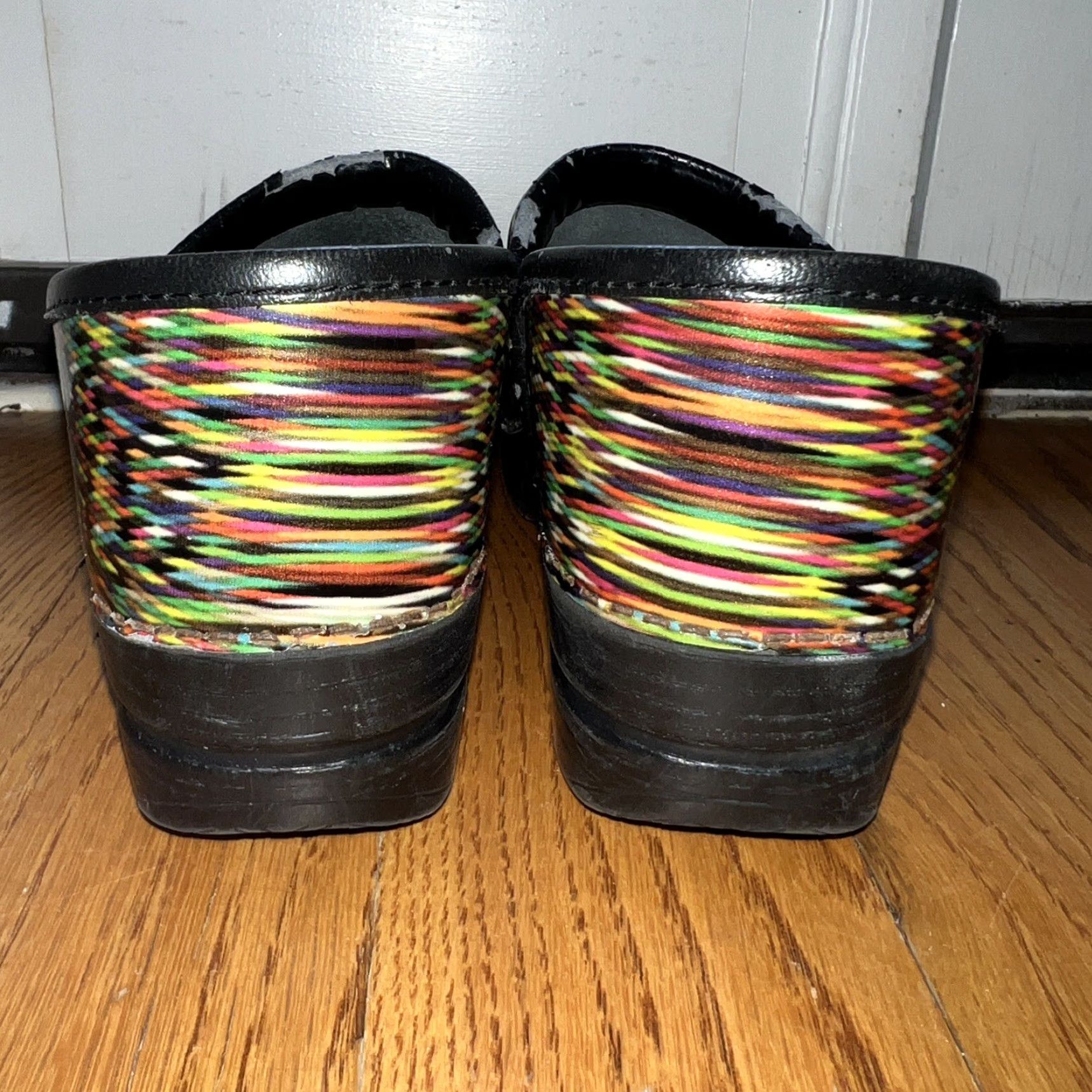 Dansko DANSKO Multicolor Stripe Leather Clogs Women 7.5/8 Slip On Comfort Leather Insole Rubber Outsole Casual Workwear Mens? Size M / US 6-8 / IT 42-44 - 7 Thumbnail