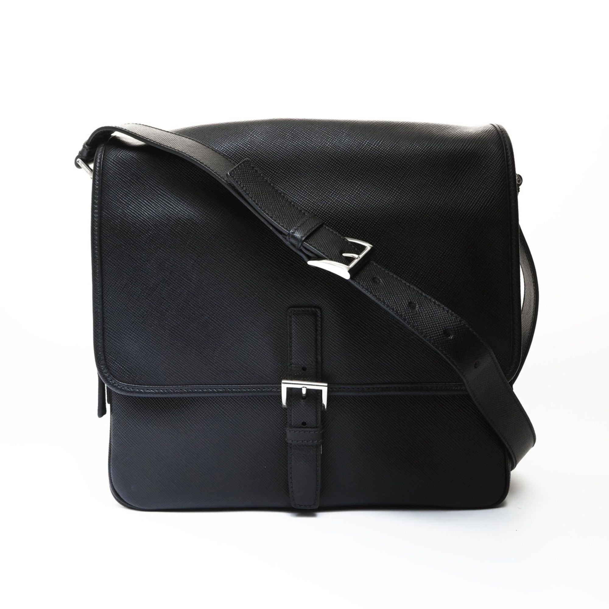 Prada Prada Saffiano Leather Shoulder Bag, Black, WS27002 Size ONE SIZE - 1 Thumbnail