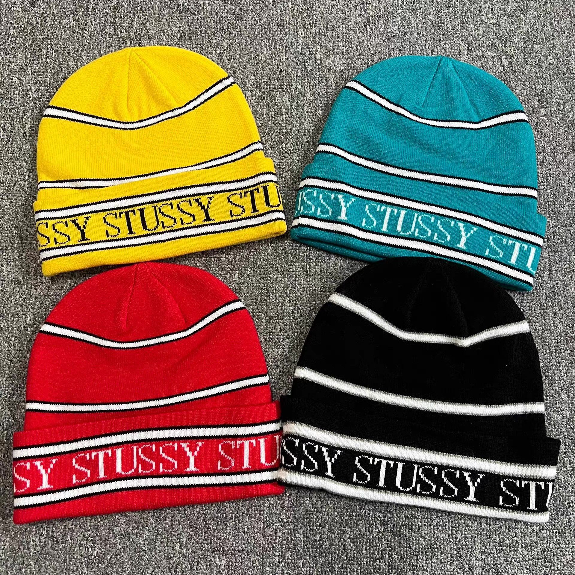 Stussy Stussy Striped Logo Knitted Beanie Q7 Size ONE SIZE - 1 Thumbnail