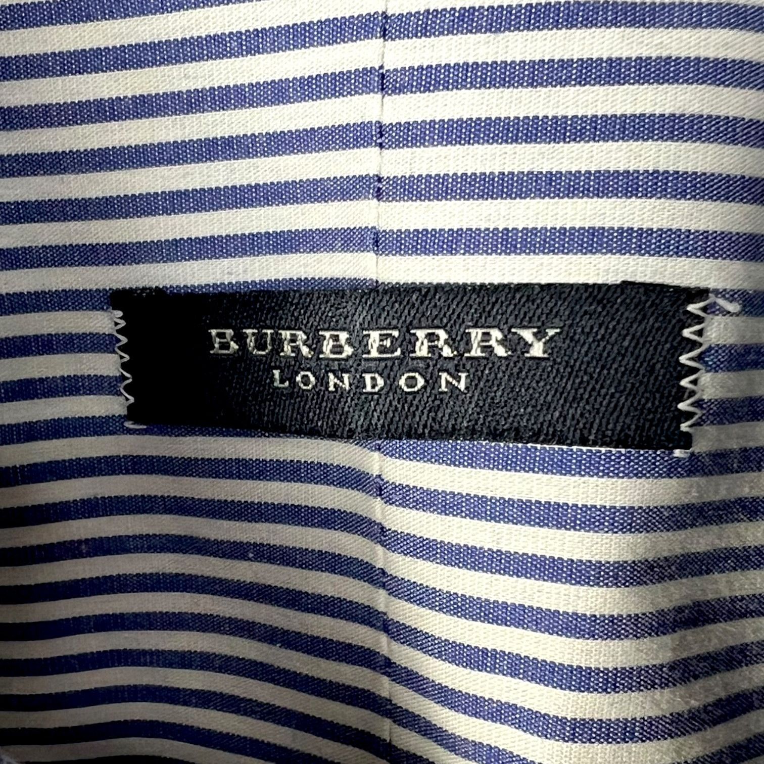 Burberry Burberry London Men's 17-33 Blue & White Striped Button-Down Size US XL / EU 56 / 4 - 3 Thumbnail