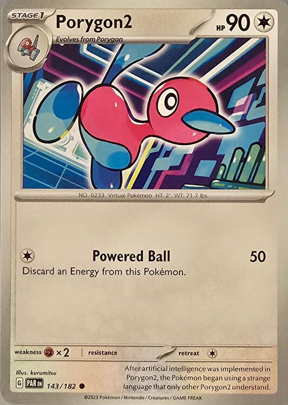 Pokemon Porygon2 (number 143/182) Paradox Rift Size ONE SIZE - 1 Thumbnail