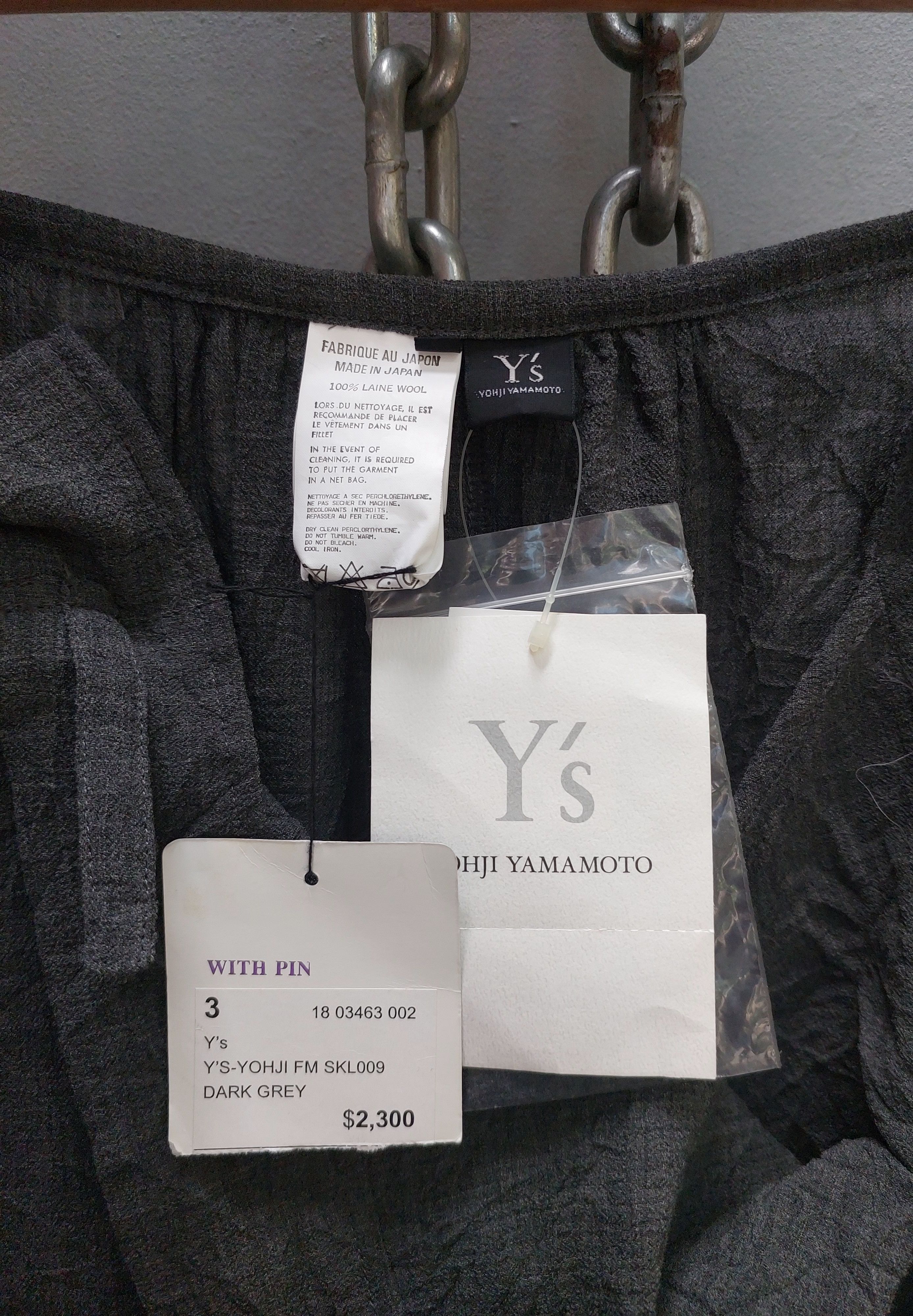 Y's × Yohji Yamamoto BNWT Y's x Yohji Yamamoto Tube Draped Skirt with Pin Size 28" / US 6 / IT 42 - 12 Thumbnail