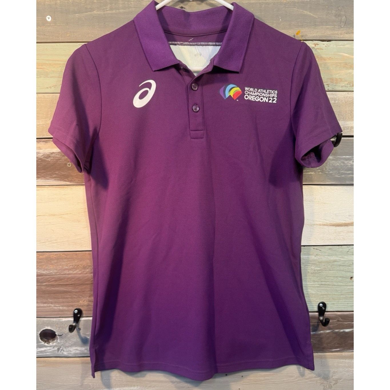 Asics ASICS Purple World Athletics Championships Oregon 22 Polo Wo Size US S / EU 44-46 / 1 - 8 Thumbnail