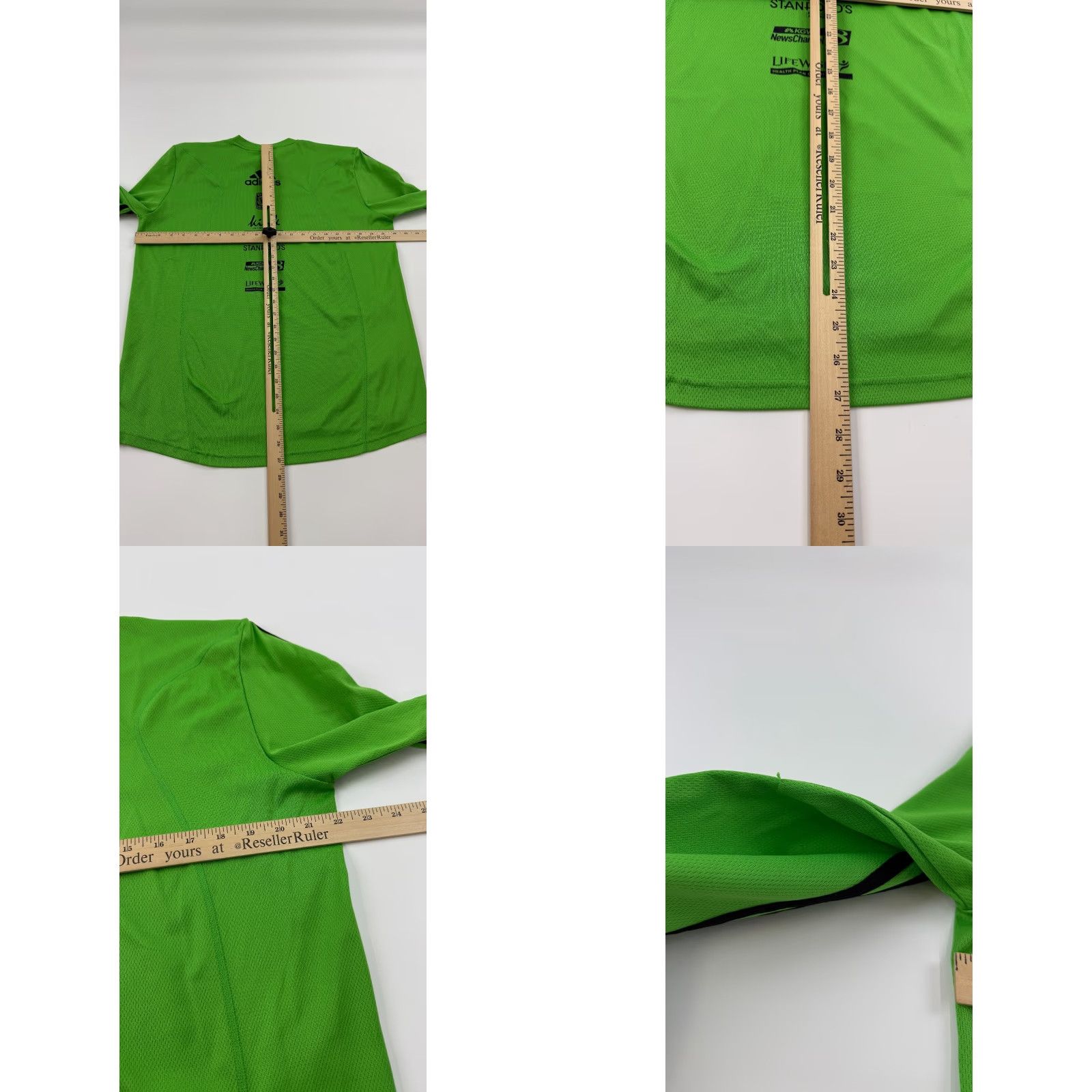 Adidas Adidas Shirt Mens Large Green 3-Stripes Shamrock Portland Crew Neck Short Sleeve Activewear Running Cross Training Mens Size US L / EU 52-54 / 3 - 8 Thumbnail