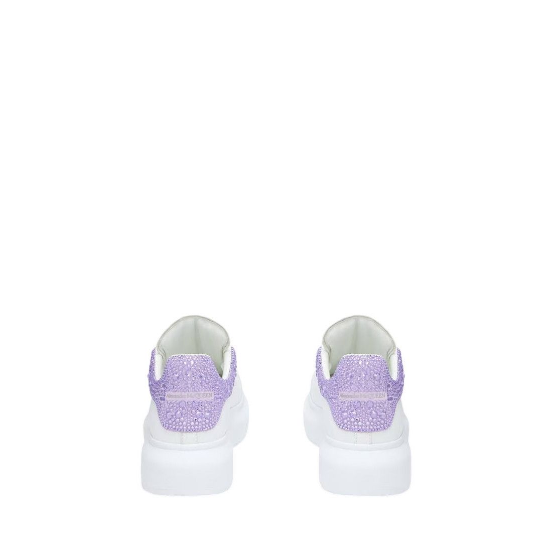 ALEXANDER MCQUEEN Oversized Women's White/Lilac Crystal Embe