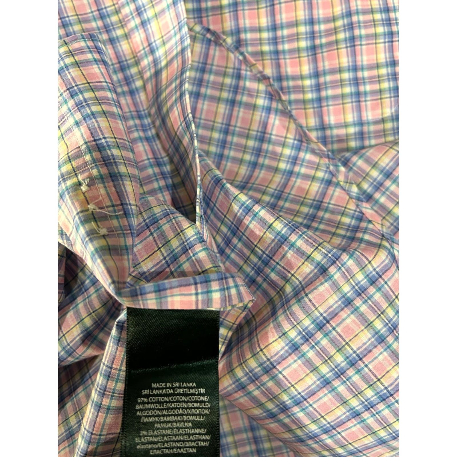 Ralph Lauren Lauren Ralph Lauren Dress Shirt Mens 18 34 35 Pink Blue Plaid Classic Fit Shirt Mens 18 Pink Plaid Classic Fit Size 48R - 4 Thumbnail