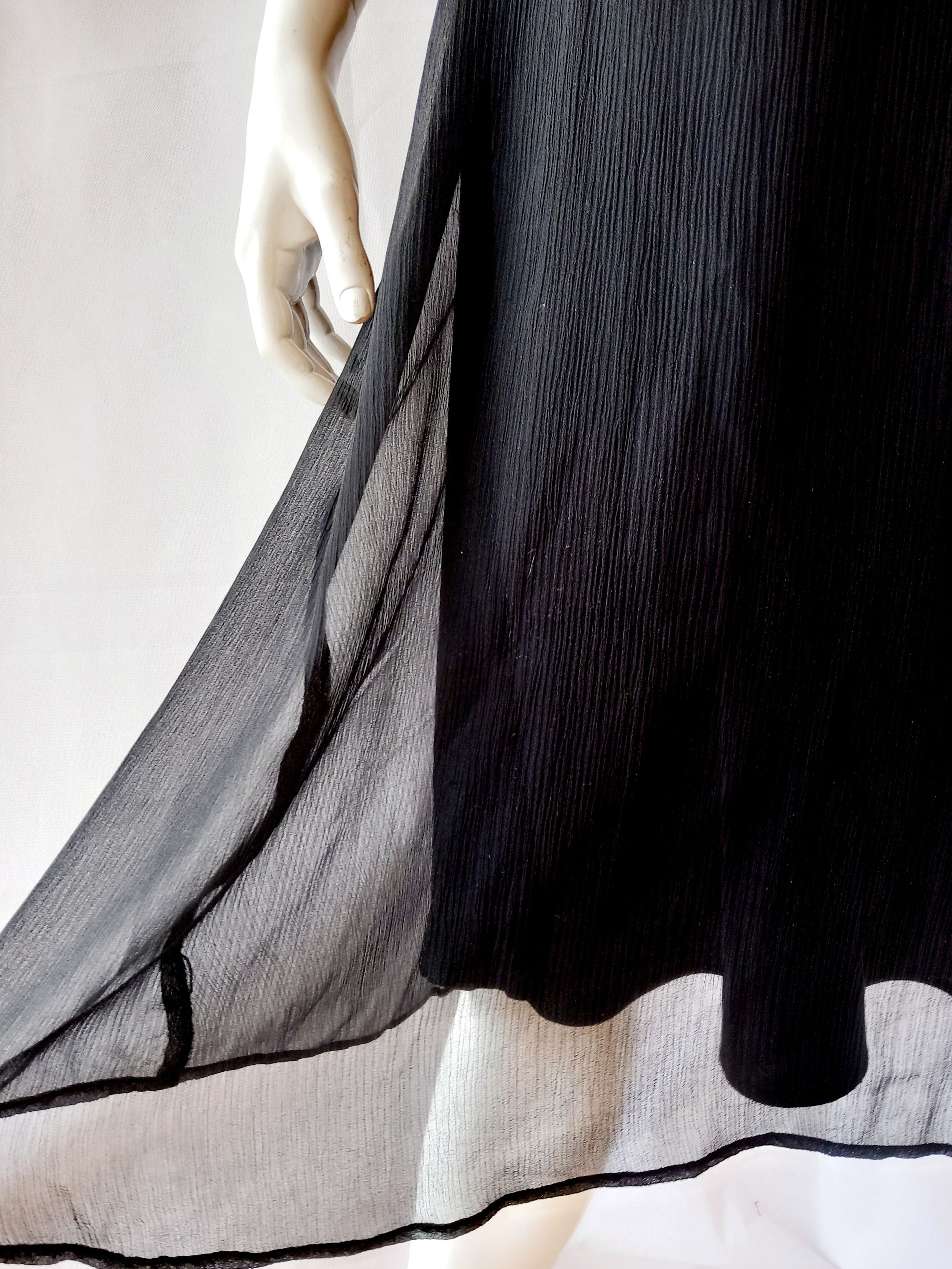 Max Mara Max Mara black silk dress S size Size S / US 4 / IT 40 - 3 Thumbnail