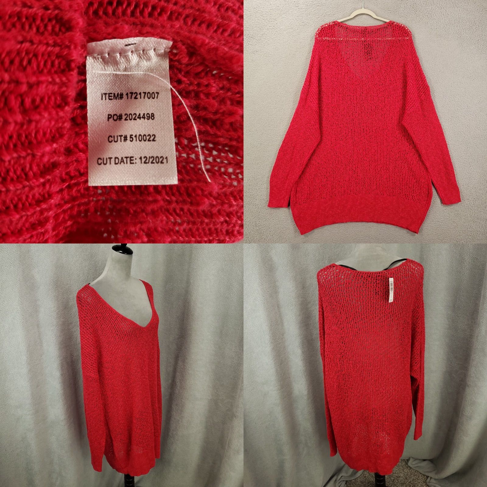 Torrid Torrid Sweater Swimsuit Cover Up Womens 4X Pink Open Knit Swim Tunic NWT Size XXL / US 16-18 / IT 52-54 - 8 Thumbnail