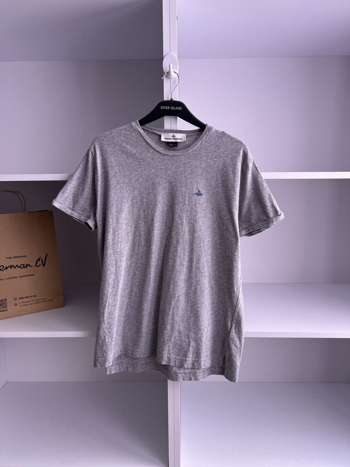 Vintage × Vivienne Westwood Vintage Vivienne Westwood Denim Gray T-Shirt Size US XL / EU 56 / 4 - 1 Thumbnail