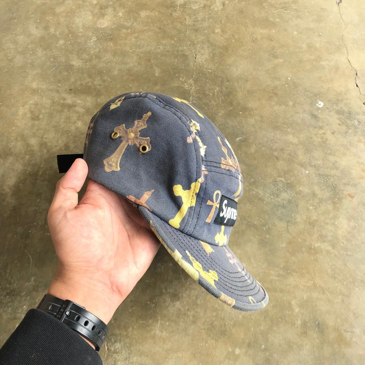 Supreme SS 13 Supreme Crosses Camp Cap Black Washed Size ONE SIZE - 6 Thumbnail
