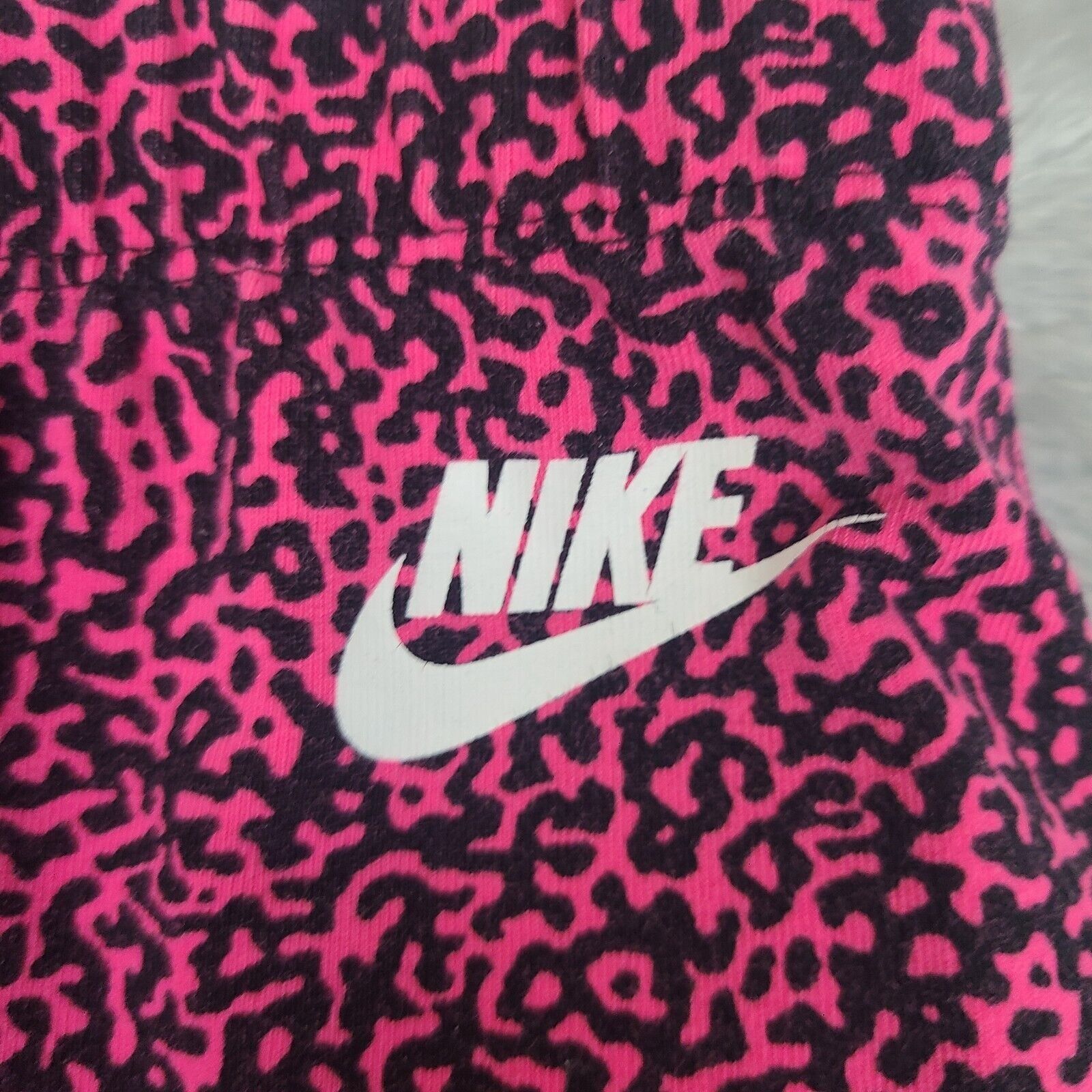 Nike Nike Womens Pink Leopard Workout Pants size Small Just Do It Size 28" / US 6 / IT 42 - 2 Thumbnail