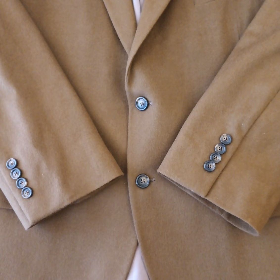 Jos. A. Bank Jos. A. Bank Blazer Mens 48 Brown Wool Cashmere 2 Button Single Vent Notch Lapel Regular Pattern Solid Vintage No Womens Mens Shirts? Size 48R - 5 Thumbnail