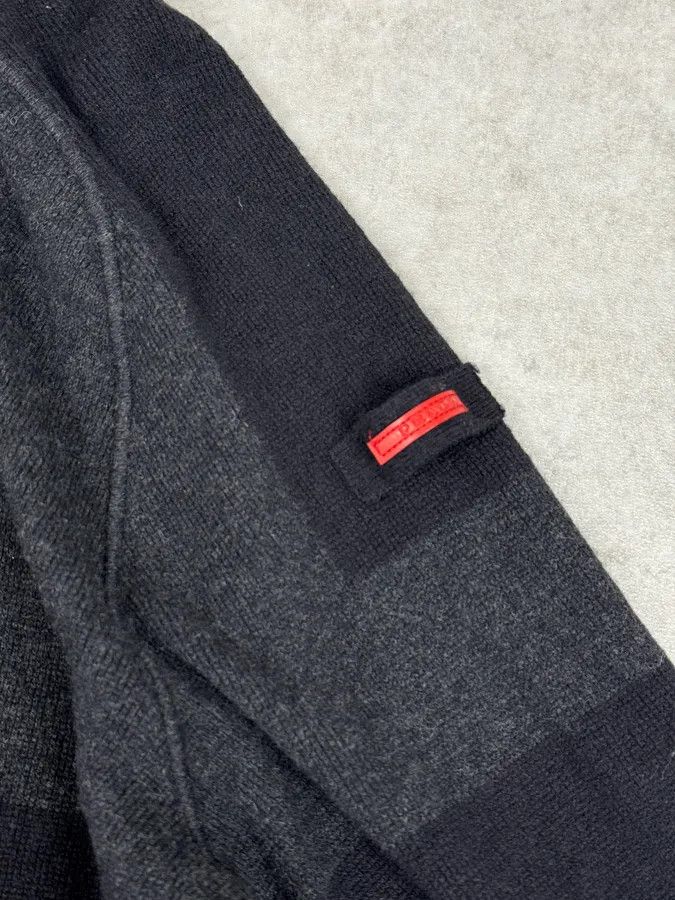 Prada 2000s Prada Navy & Grey Cashmere Zip-Up Sweater Size US L / EU 52-54 / 3 - 9 Thumbnail