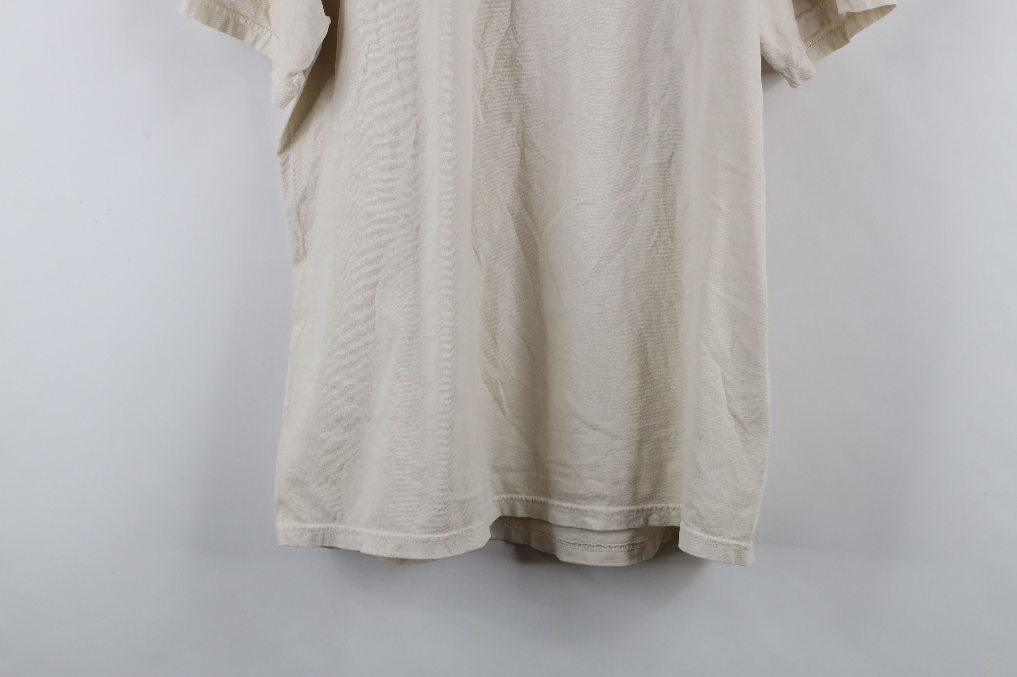 Vintage Vintage 90s Streetwear Short Sleeve T-Shirt Beige Cotton Size US XL / EU 56 / 4 - 9 Thumbnail