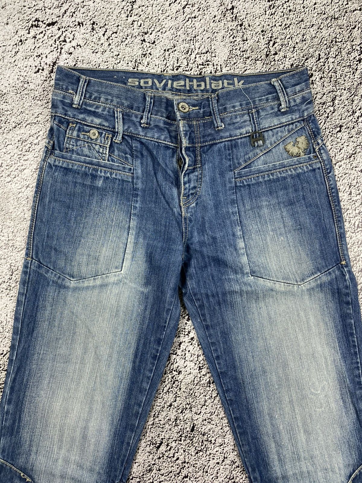 Vintage Vintage Y2K faded denim jeans streetwear Japanese style Size US 34 / EU 50 - 2 Thumbnail