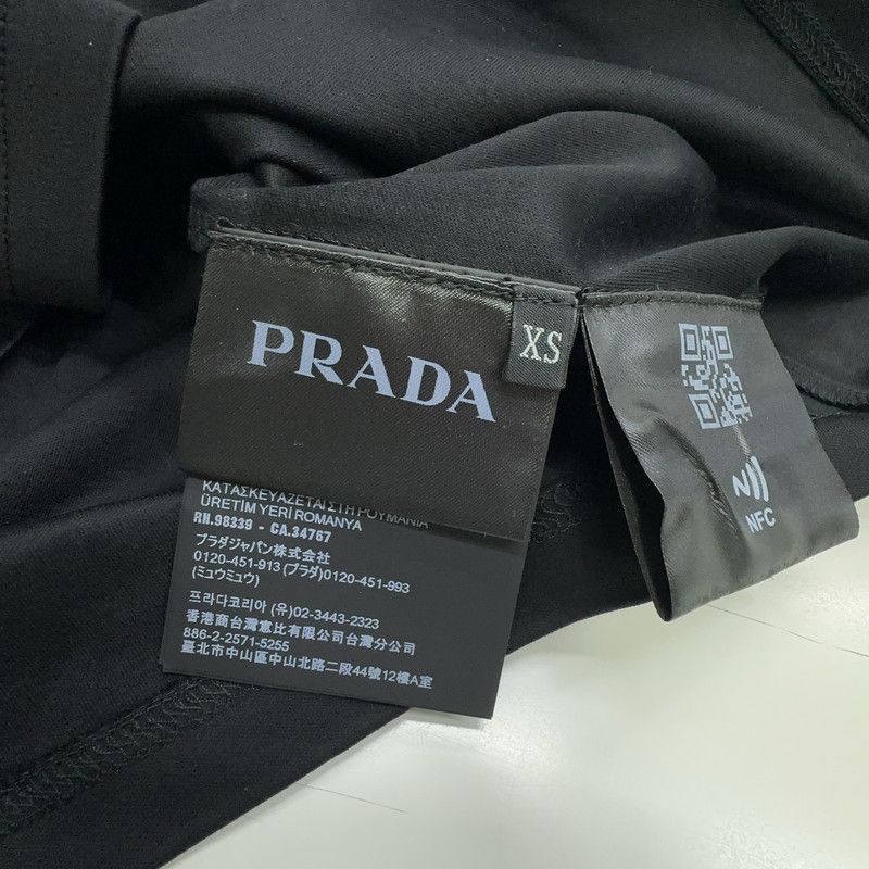 Prada Prada Logo Print Black Short Sleeve TShirt-2506 Size US XS / EU 42 / 0 - 2 Thumbnail