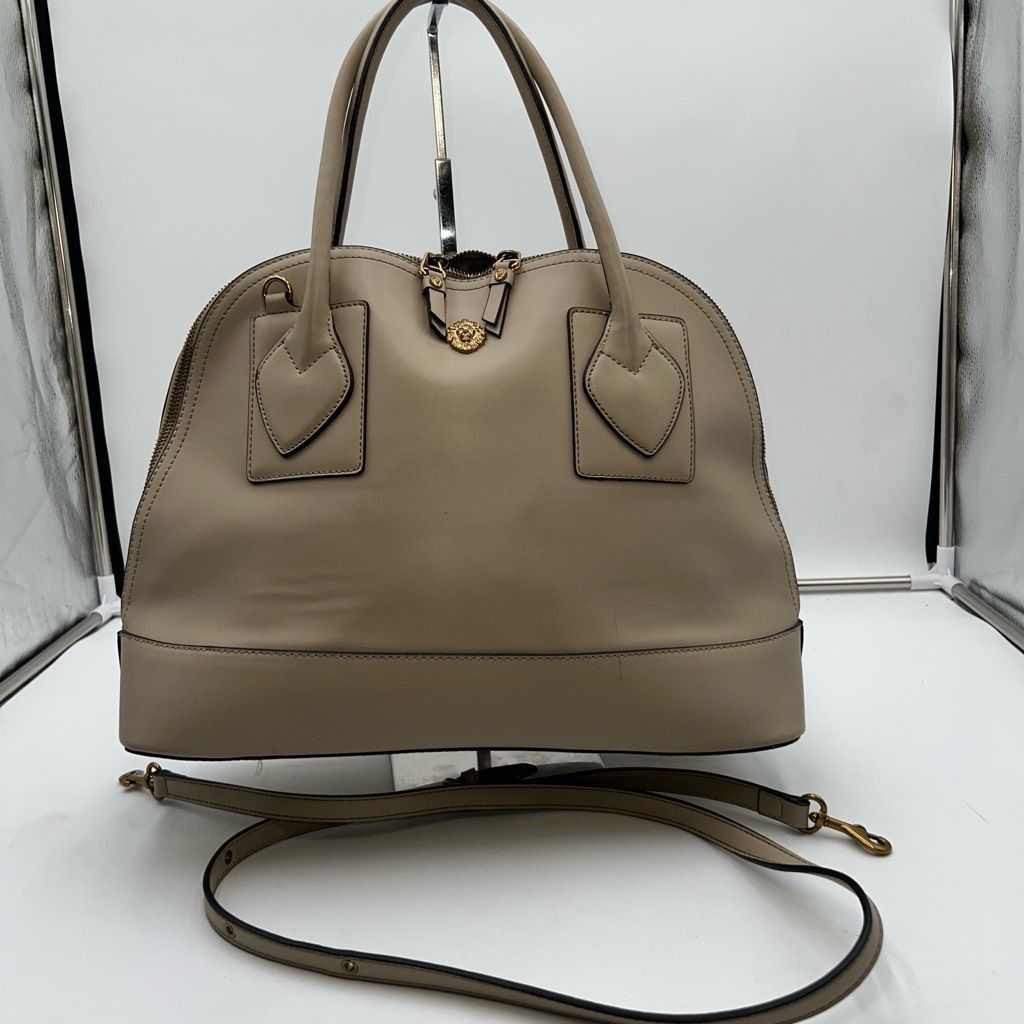 Anne Klein Anne Klein Faux Leather Deep Cream Domed Large Bag Size ONE SIZE - 1 Thumbnail
