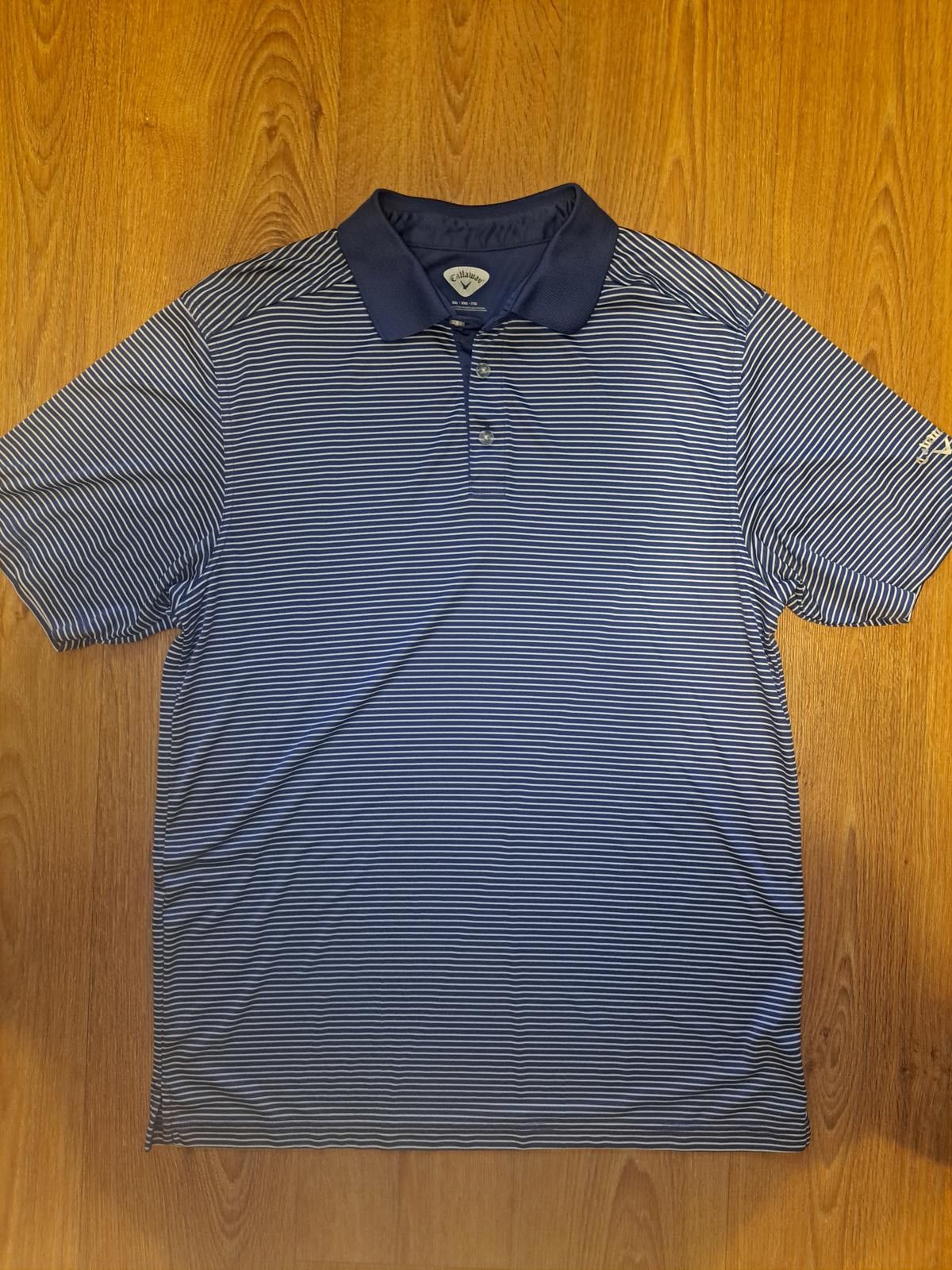 Callaway Callaway Golf Polo Shirt Mens XXL Blue White Striped Size US XXL / EU 58 / 5 - 1 Thumbnail