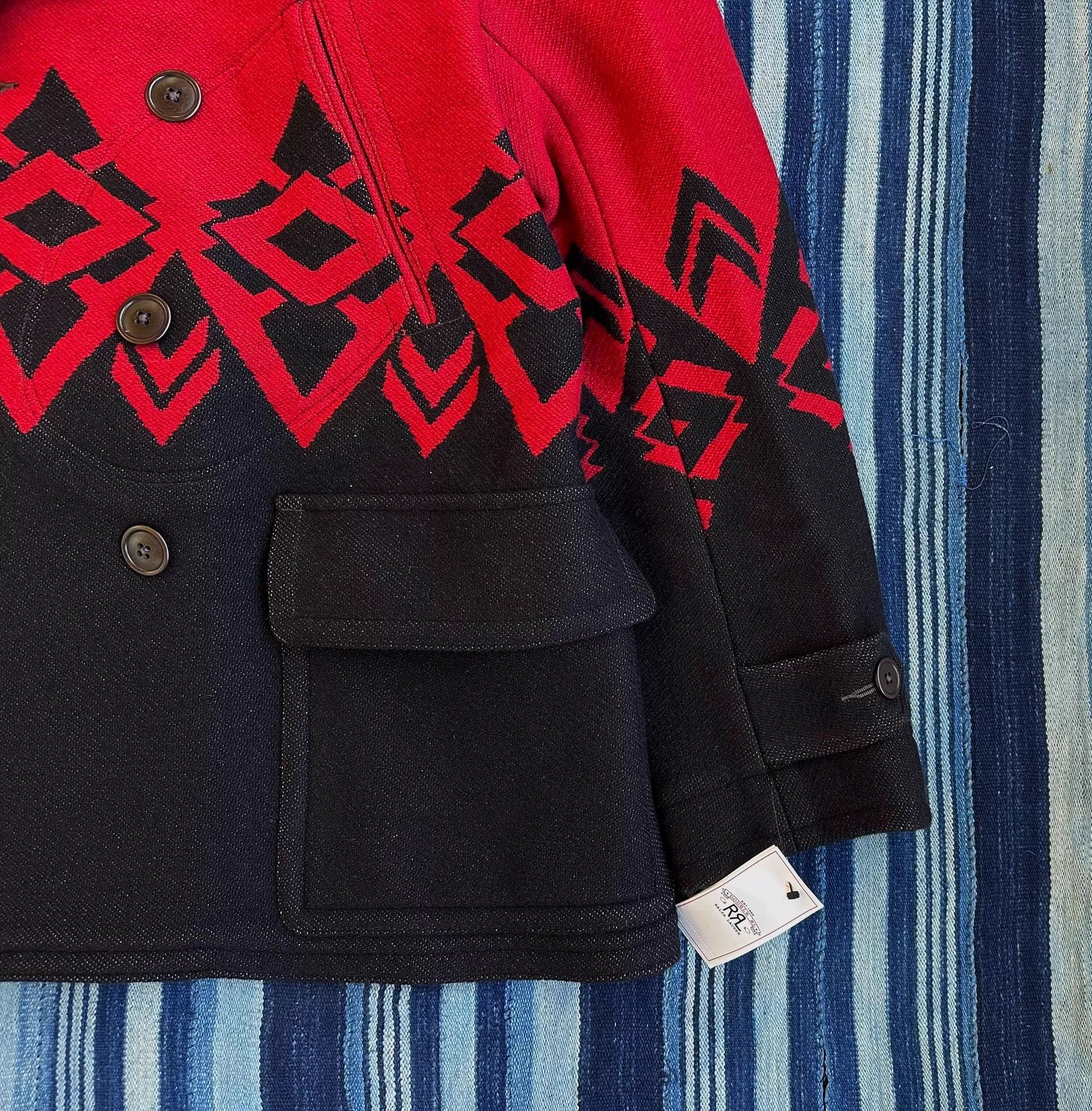 RRL Ralph Lauren RRL Vintage Wool Jacquard Farm Rancher Corduroy-Collar JKT L Size US L / EU 52-54 / 3 - 5 Thumbnail