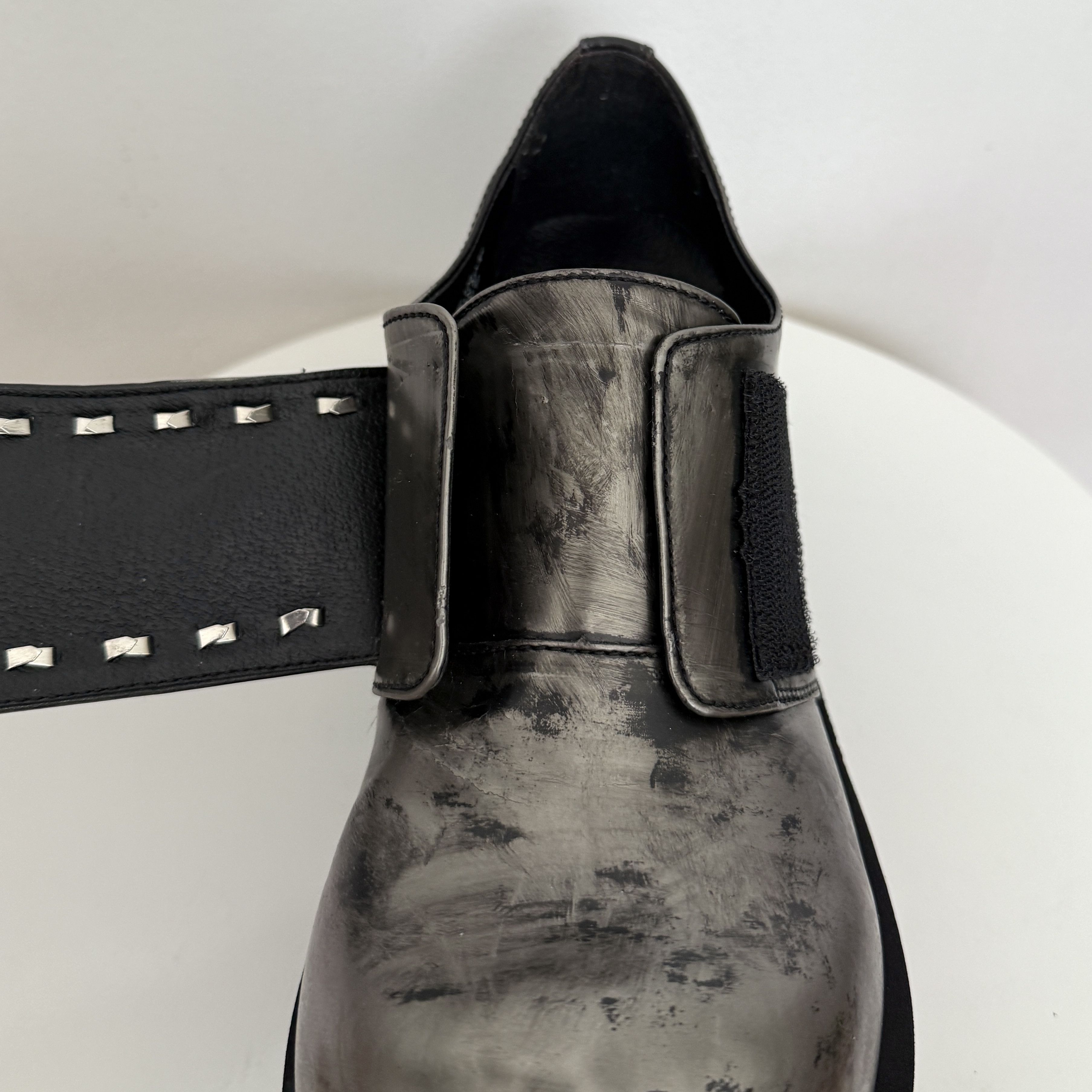 Demonia Cult RARE Demonia Vintage 90s Platforms 'The Dank' Silver Studs Size US 10 / IT 40 - 5 Thumbnail