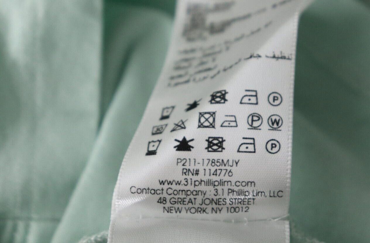3.1 Phillip Lim 3.1 Phillip Lim Women Large Green Gathered Jersey T-Shirt Size L / US 10 / IT 46 - 10 Thumbnail