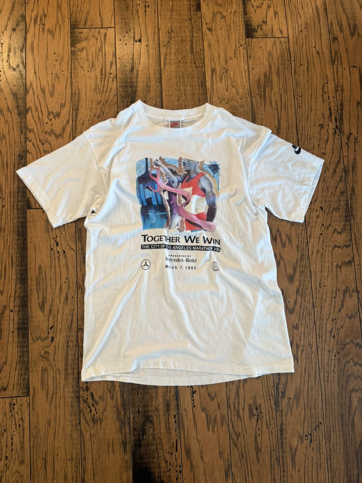Nike Vintage 1993 Nike x Mercedes shirt Size US L / EU 52-54 / 3 - 1 Thumbnail
