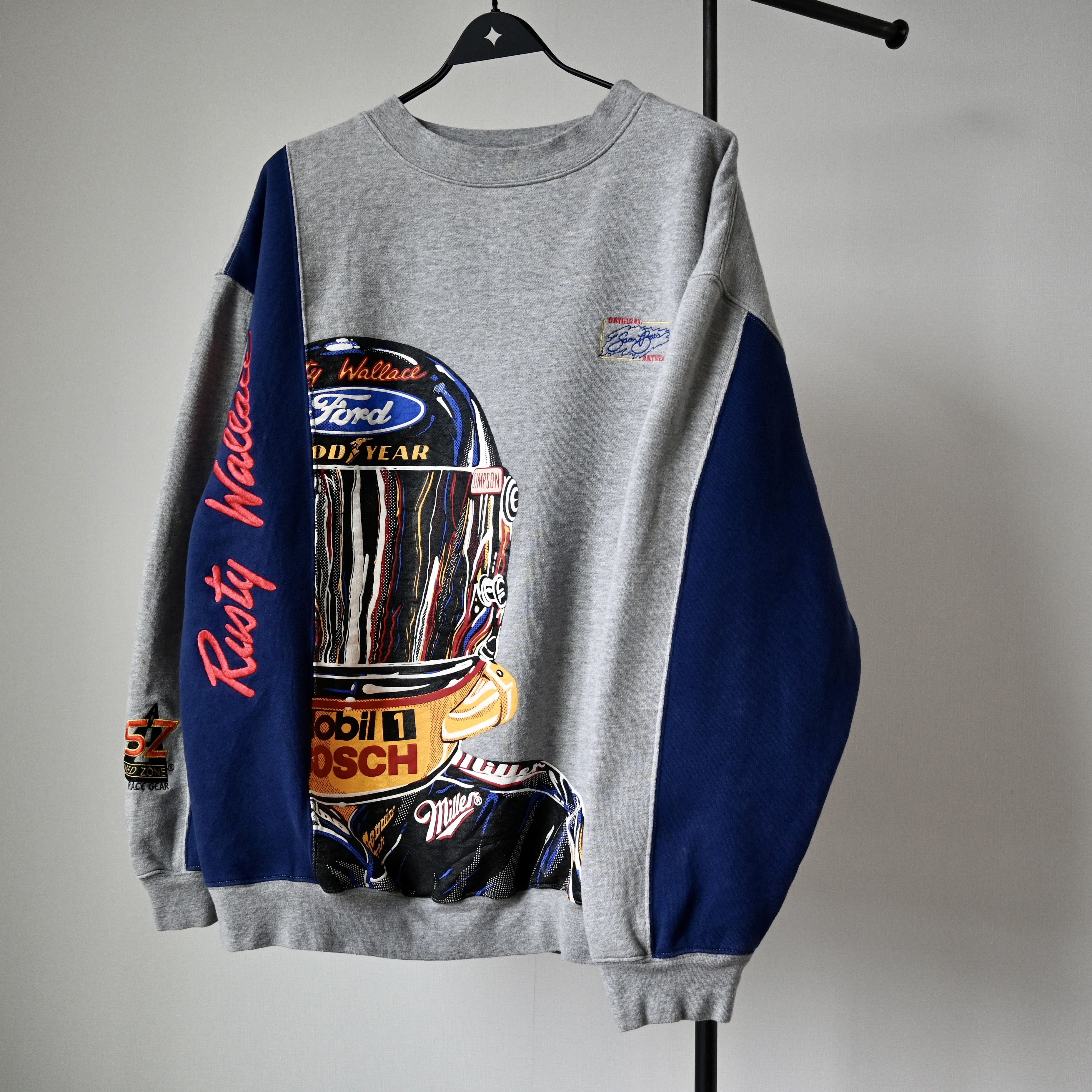 Vintage VTG 1996 Rusty Wallace x miller beer official sweatshirt Size US XL / EU 56 / 4 - 1 Thumbnail
