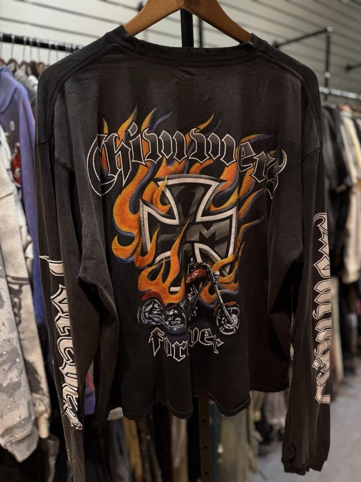 HMDD HMDD Biker Washed Black Longsleeve T-Shirt Size (Medium) Size US M / EU 48-50 / 2 - 2 Thumbnail