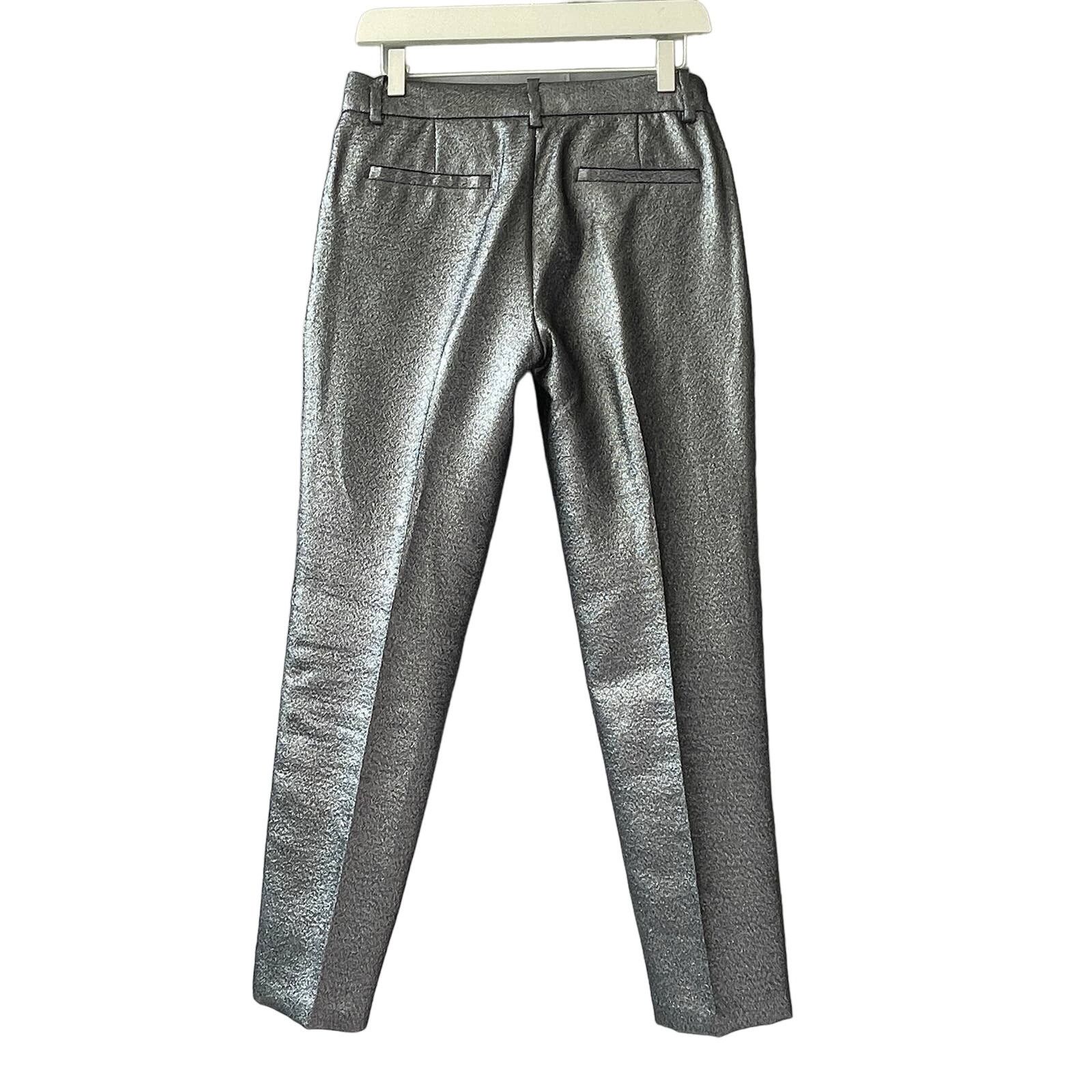 A.L.C. A.L.C. Danny Pewter Metallic Crop Pants Size 6 Worn once. Size 28" / US 6 / IT 42 - 2 Thumbnail
