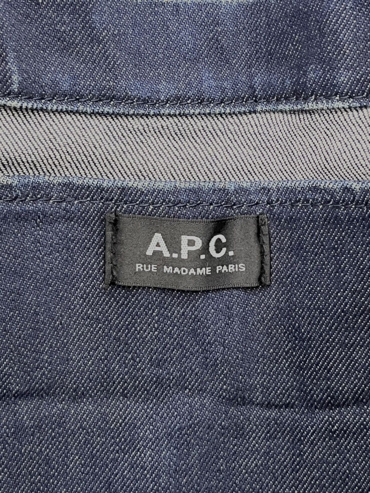 A.P.C. 🔥Vintage A.P.C RUE MADAME PARIS Distressed Denim Tote Bag Size ONE SIZE - 7 Thumbnail