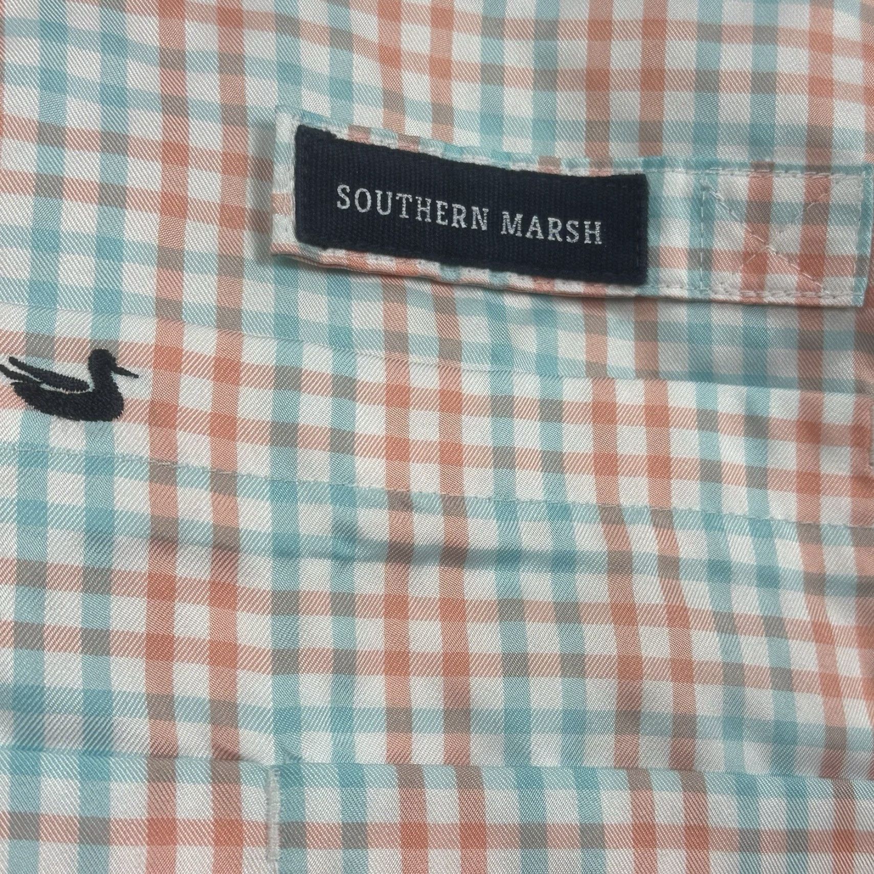 Vintage Southern Marsh Shirt Mens Large Blue Pink Check Field Tech Button Up NWOT Size US L / EU 52-54 / 3 - 6 Thumbnail