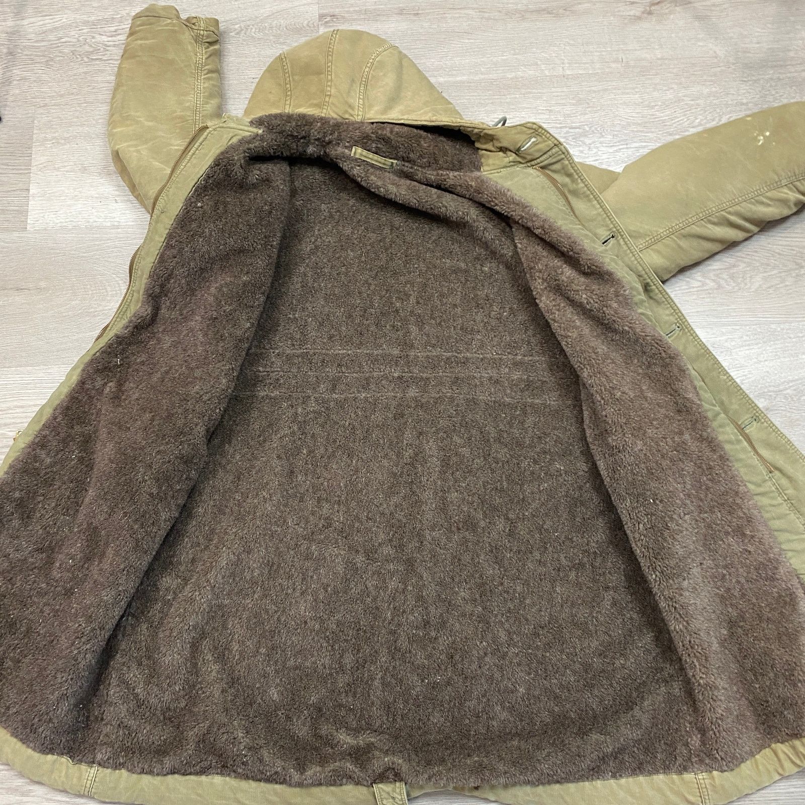 Vintage VTG WWII Military Talon Zipper Fur Lined Hooded Parka XL Size US XL / EU 56 / 4 - 7 Thumbnail