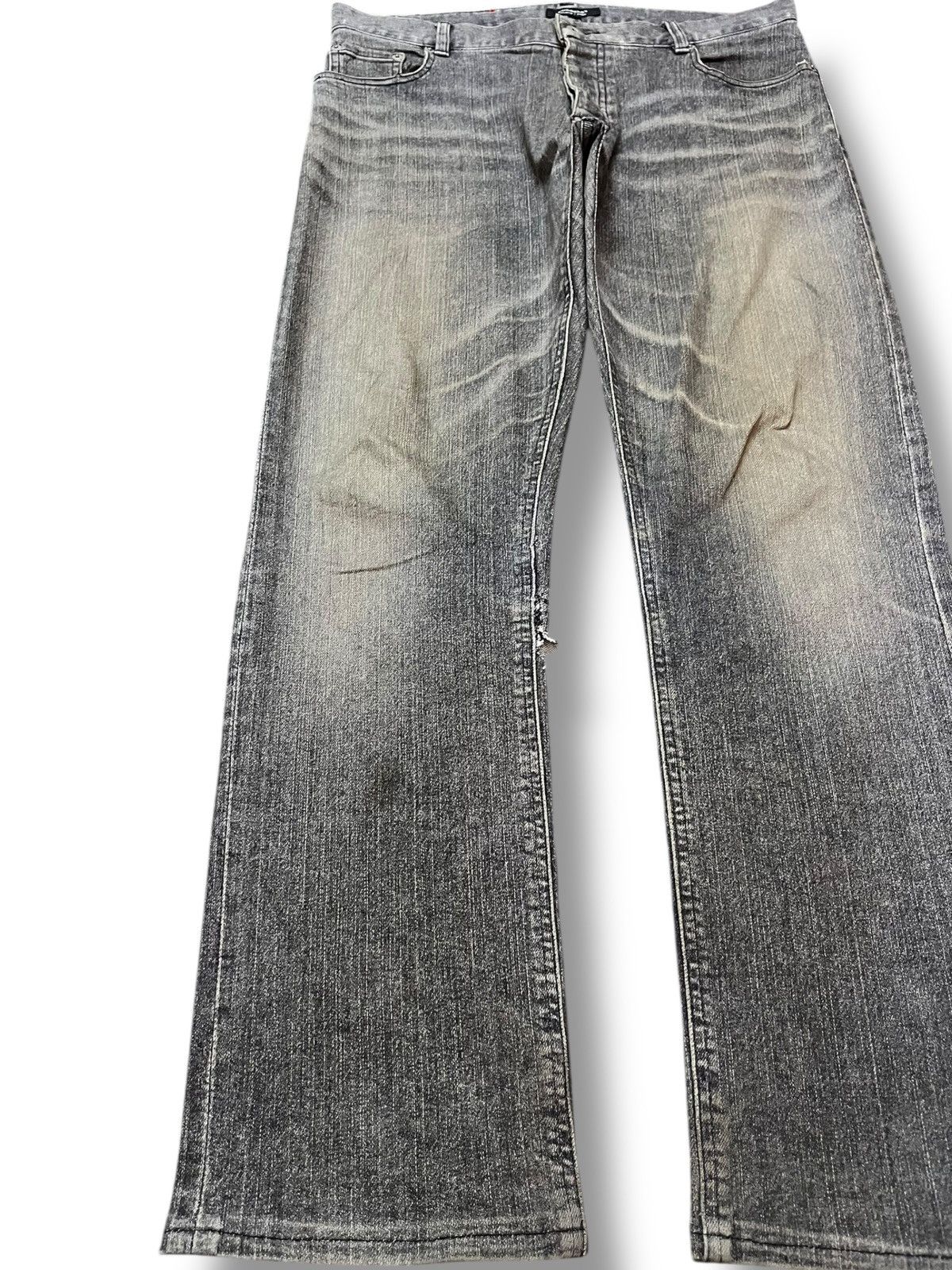 Burberry Vintage Burberry Black Label Mudwash Distressed Denim Size US 33 - 3 Thumbnail